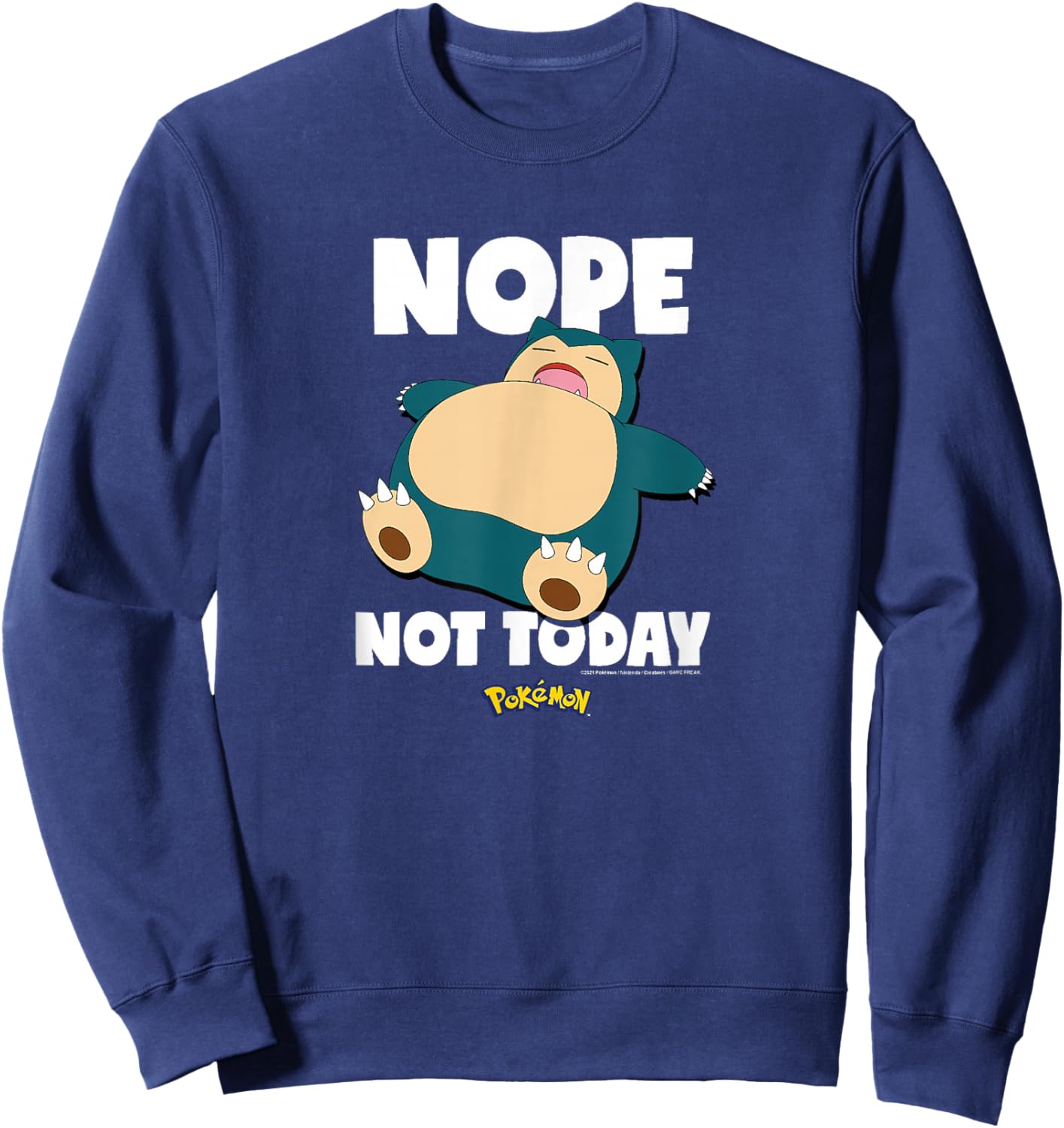 Pokémon - Nope Not Today Snorlax Sweatshirt - Sweatshirt | Navy