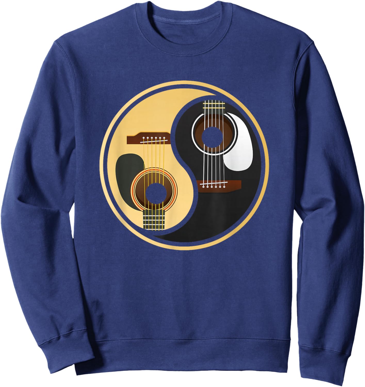 Guitar Music Lover Guitar Yin Yang Sweatshirt - Sweatshirt | Navy
