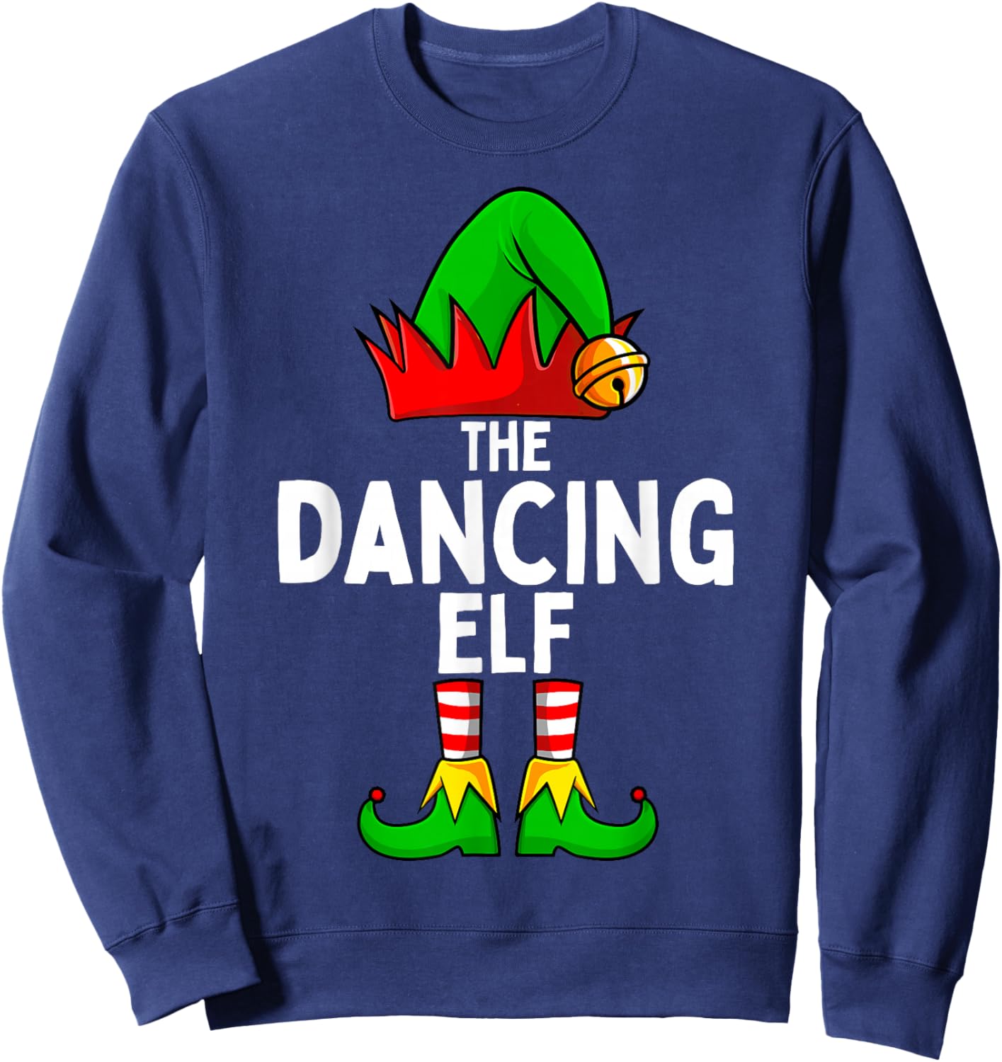 Dancing Elf Matching Family Christmas Sweatshirt - Sweatshirt | Navy
