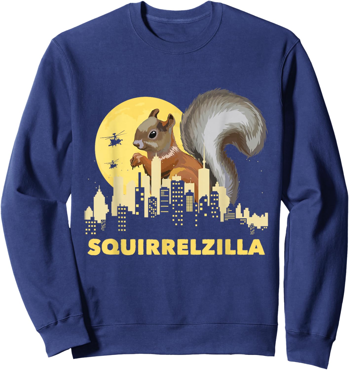 Squirrelzilla - Squirrel Whisperer Squirrel Lover Animal Small Sweatshirt - Sweatshirt | Navy