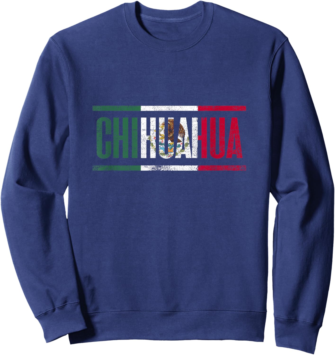 Chihuahua with the Bandera of Mexico Sweatshirt - Sweatshirt | Navy