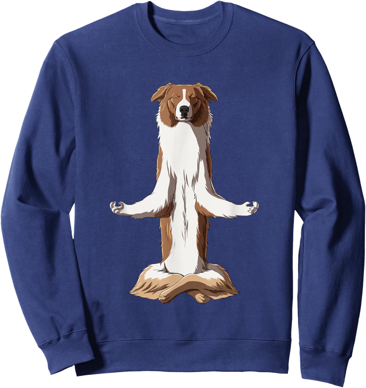 Funny Yoga Dog English Shepherd Men Women Kids Sweatshirt - Sweatshirt | Navy