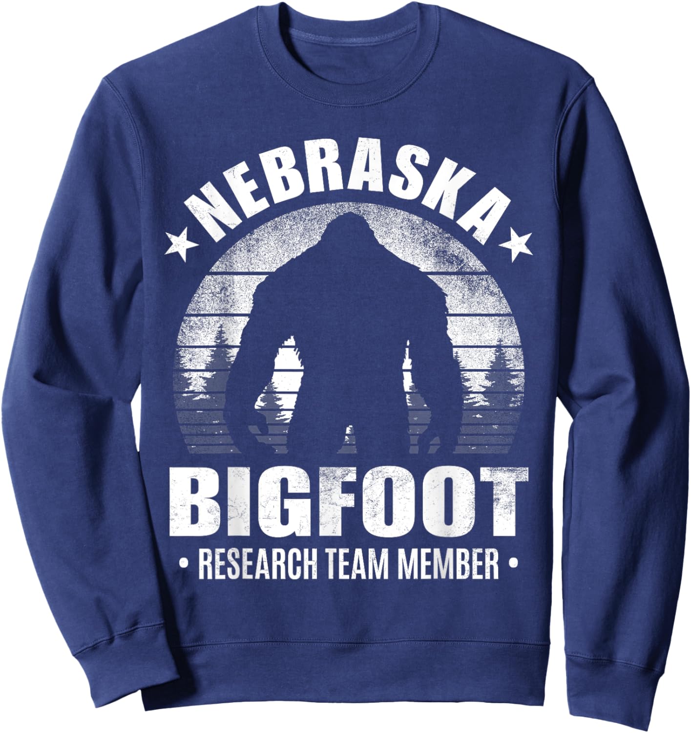 Nebraska Bigfoot Research Team Member Sasquatch Sunset Sweatshirt - Sweatshirt | Navy