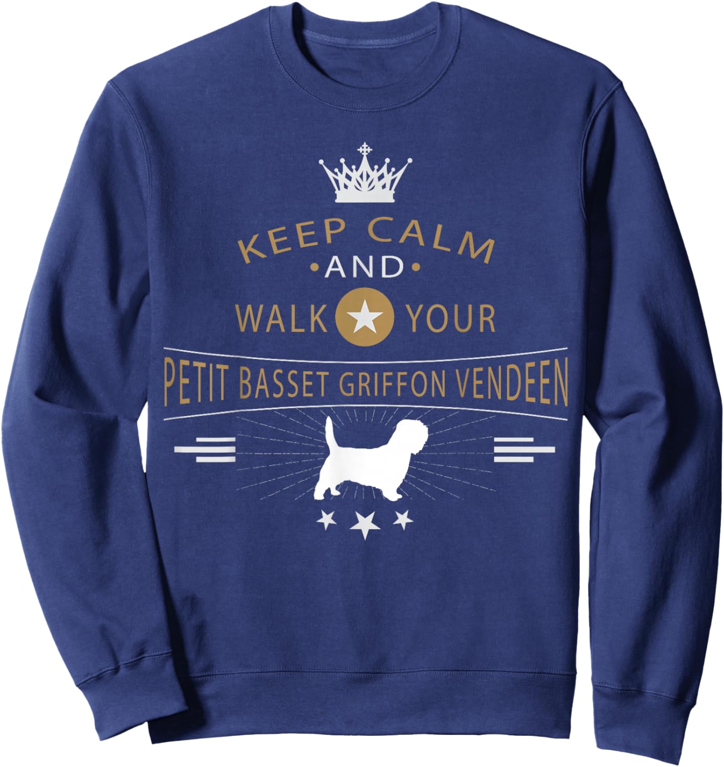 PBGV Petit Basset Griffon Vendeen Dog Breed Women Kids Sweatshirt - Sweatshirt | Navy