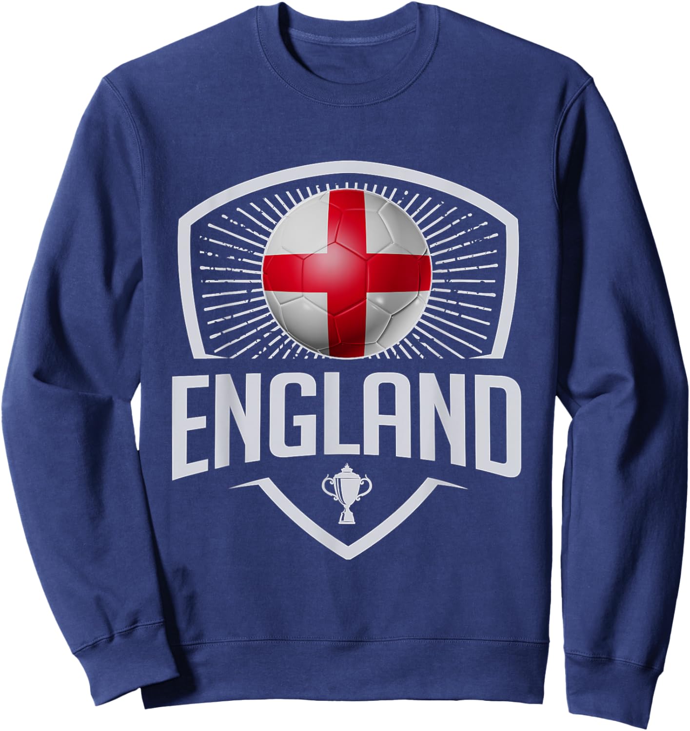England Soccer Support the Team Football Fan English Flag Sweatshirt - Sweatshirt | Navy
