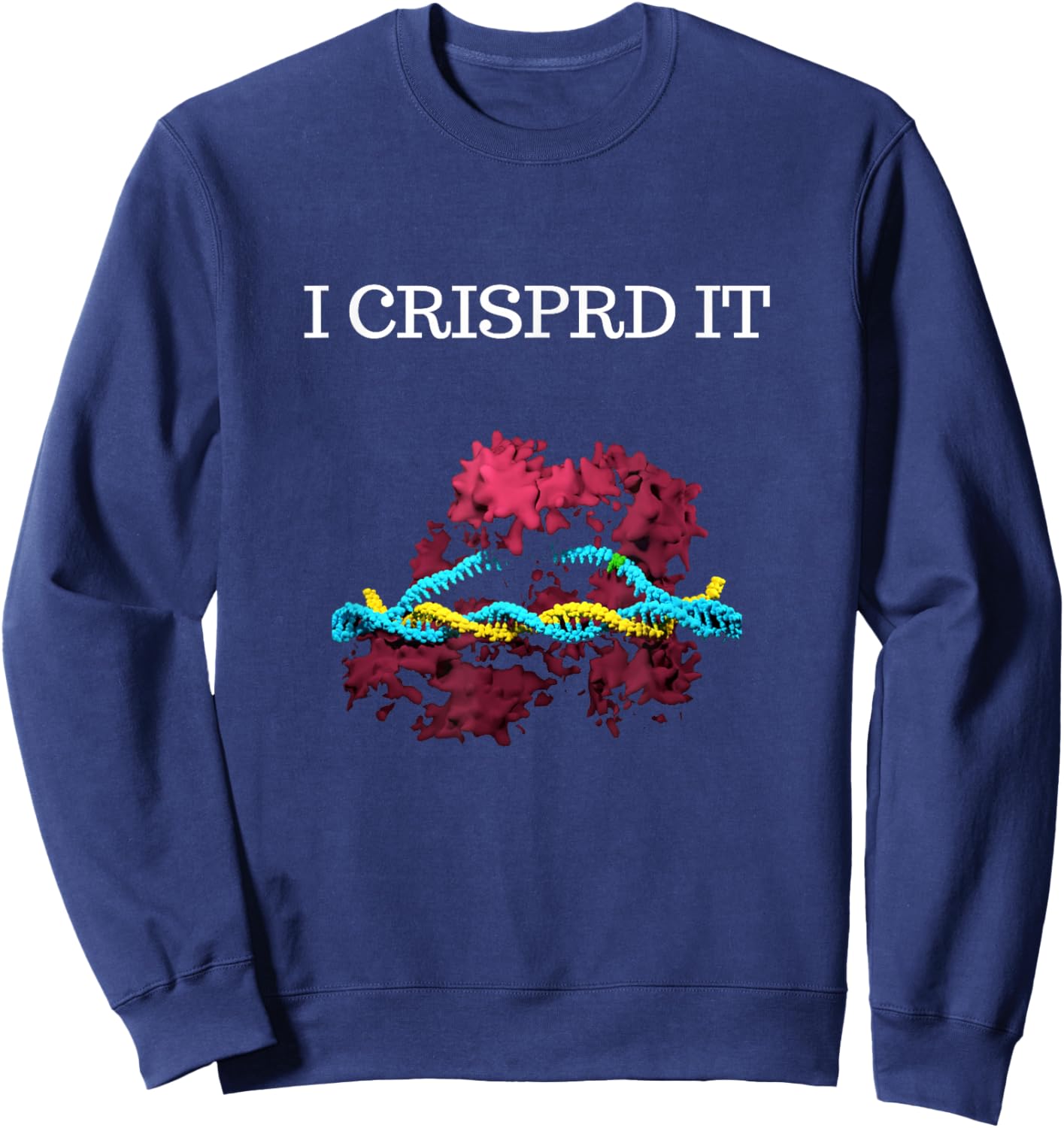 Crispr Scientist Biologist Science Teacher lab Sweatshirt - Sweatshirt | Navy