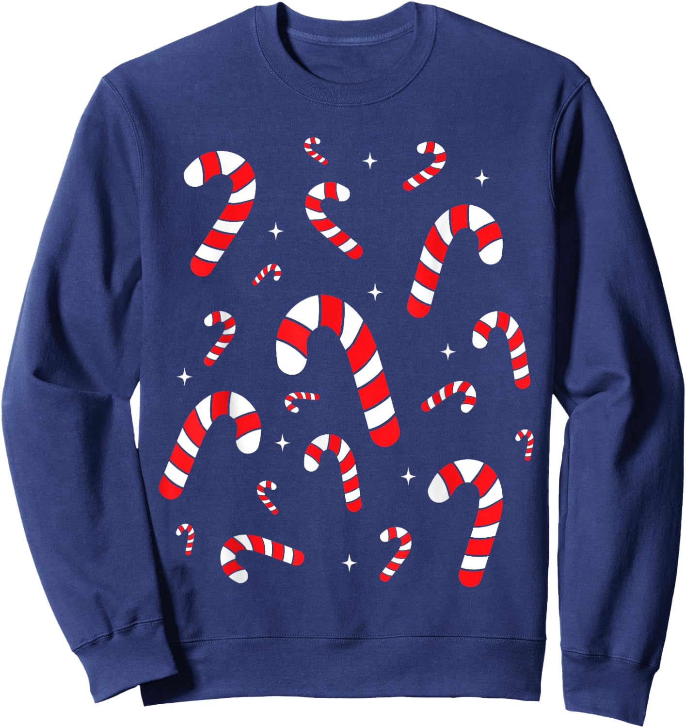 Christmas candy canes for kids and family xmas Sweatshirt - Sweatshirt | Navy