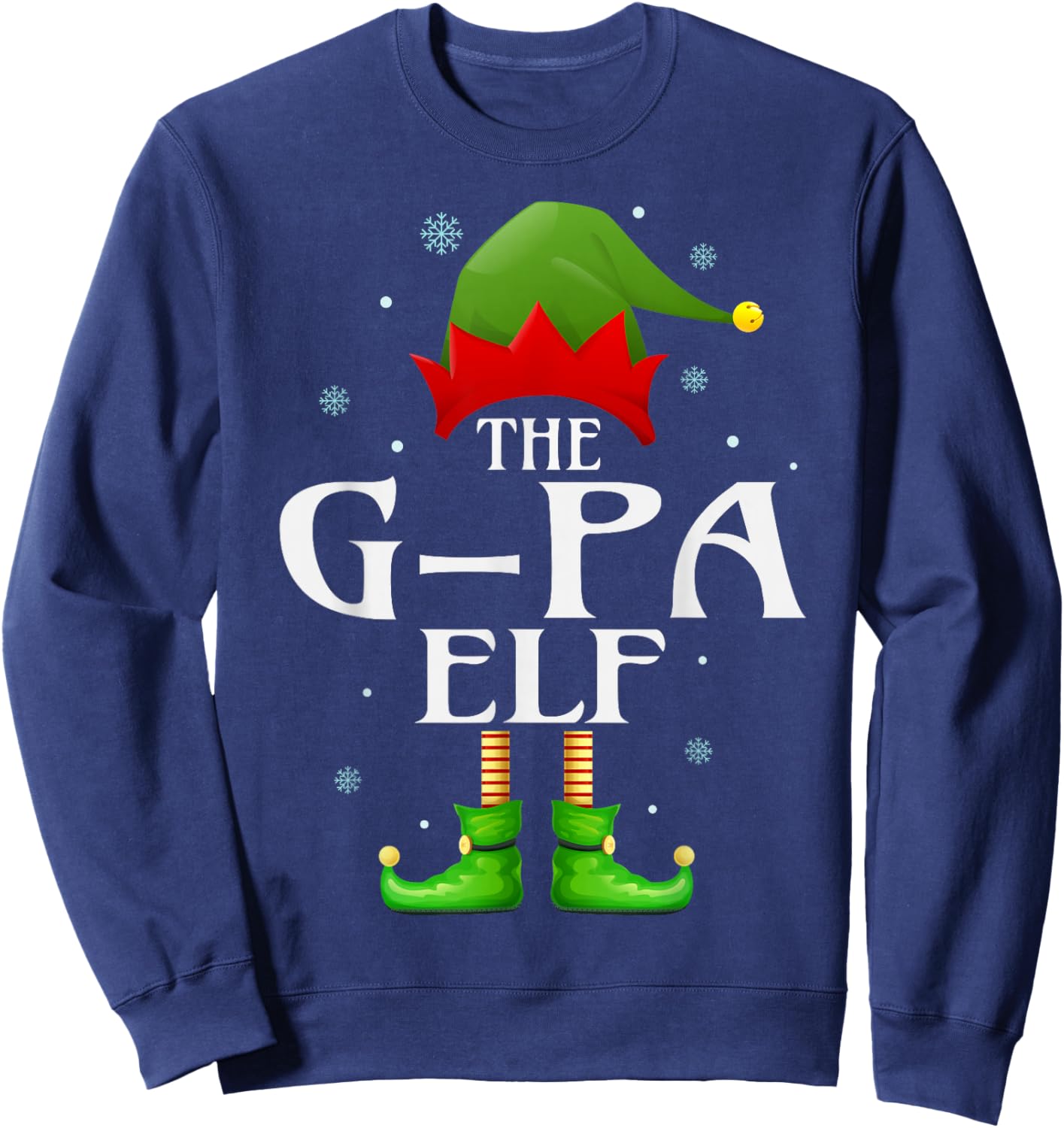 G-Pa Elf Xmas Matching Family Group Christmas Grandpa Sweatshirt - Sweatshirt | Navy