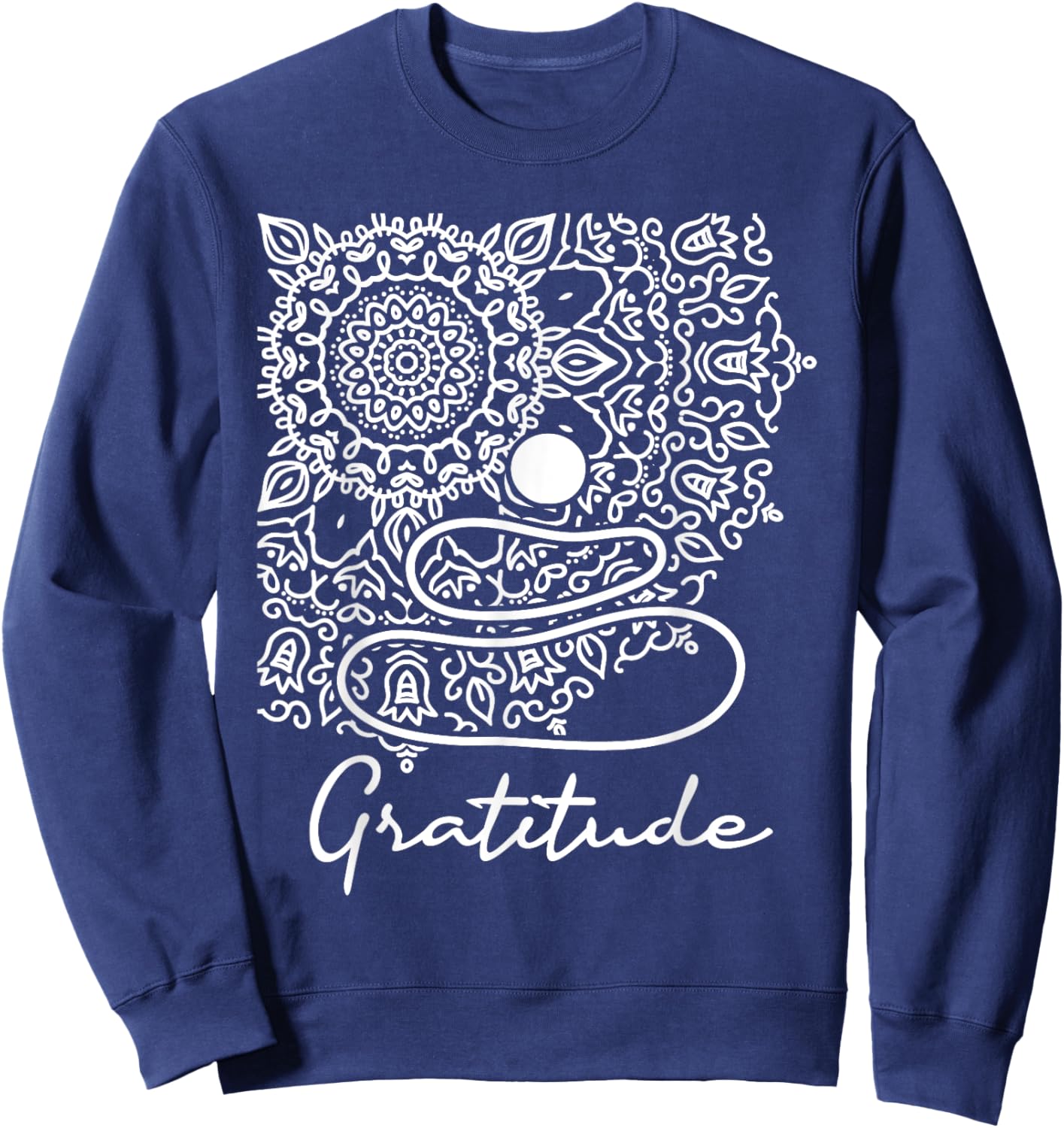 Gratitude - Reiki Master Holistic Healer Meditation Healing Sweatshirt - Sweatshirt | Navy