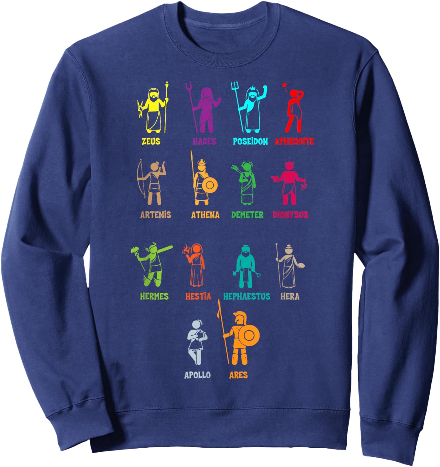 Greek Mythology Gods - Gods of Greece Small Sweatshirt - Sweatshirt | Navy