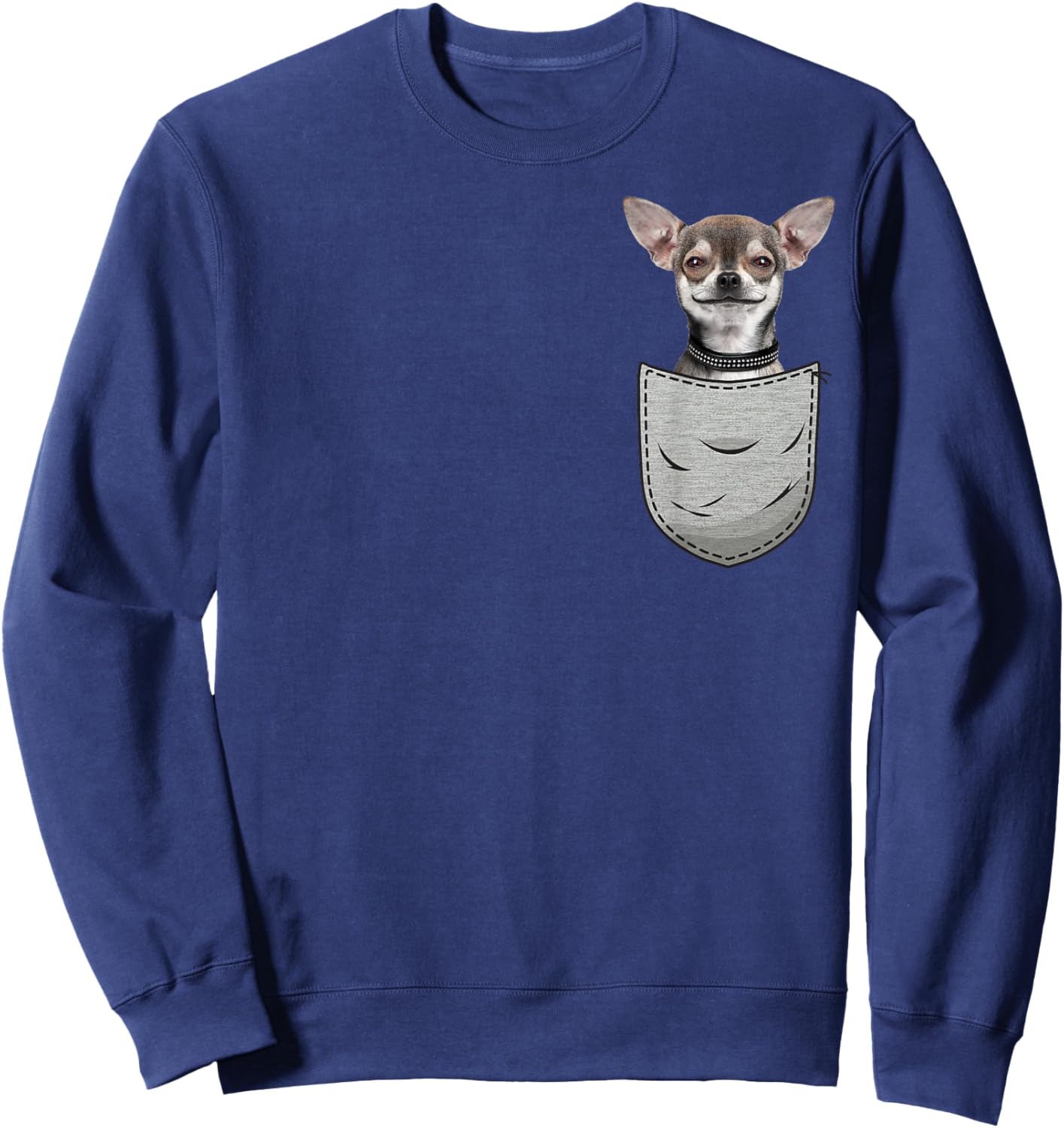 Chihuahua Chi Chi Hua hua Techichi Pocket Dog Owners Men Women Girls Kids Sweatshirt - Sweatshirt | Navy
