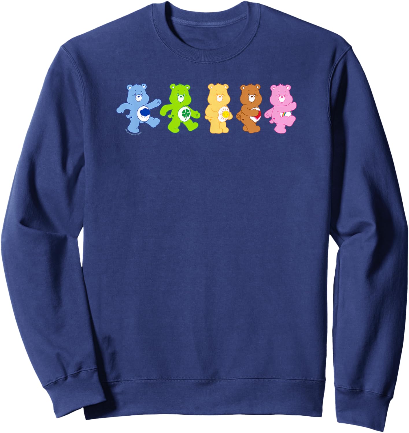Care Bears Vintage Rainbow Bears Grateful Line Up Sweatshirt - Sweatshirt | Navy