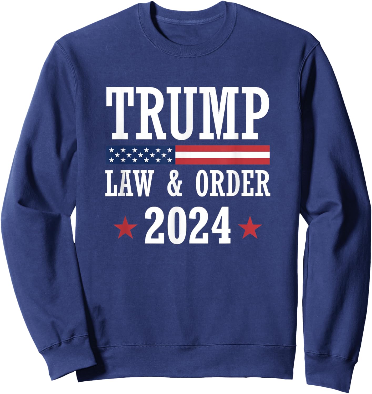 Law & Order Cops For Trump 2024 Police Thin Blue Line Sweatshirt - Sweatshirt | Navy