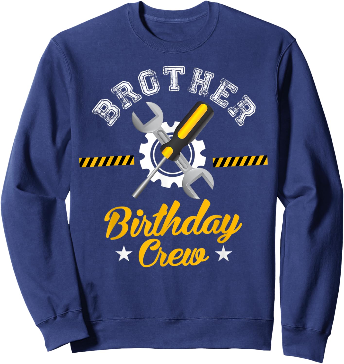 Brother Birthday Crew Matching Family Mechanic Repairman Sweatshirt - Sweatshirt | Navy