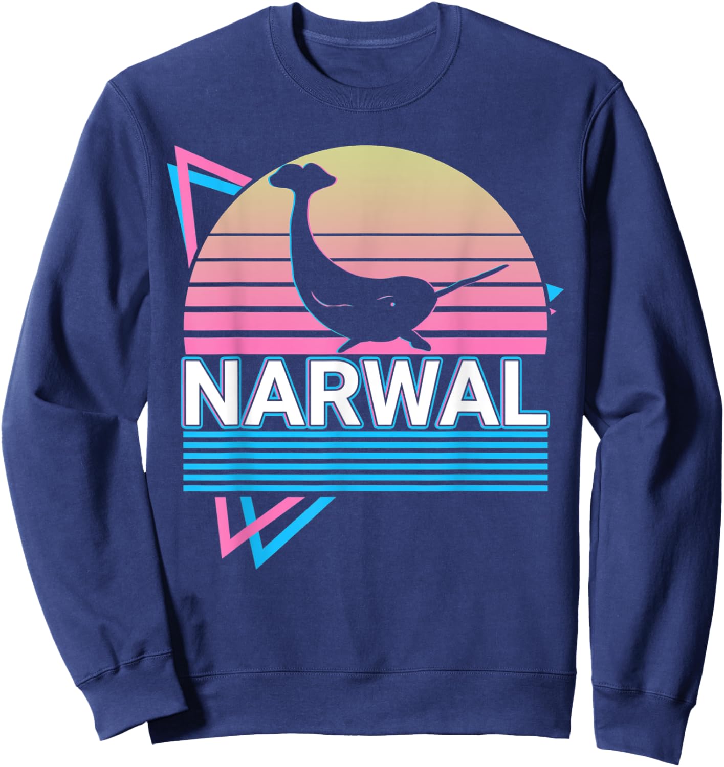Narwal Retro Sweatshirt - Sweatshirt | Navy