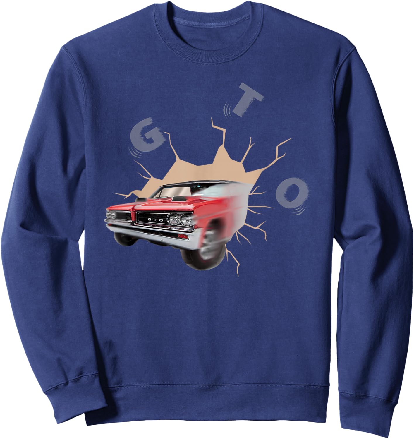 Vintage 1964 Gto, American Muscle Car, Classic Car, Funny Sweatshirt - Sweatshirt | Navy