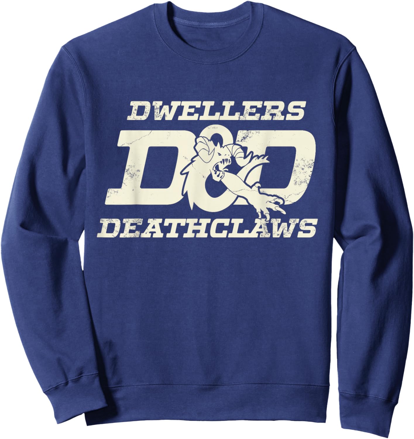 Retro Dwellers and Deathclaws Sweatshirt - Sweatshirt | Navy
