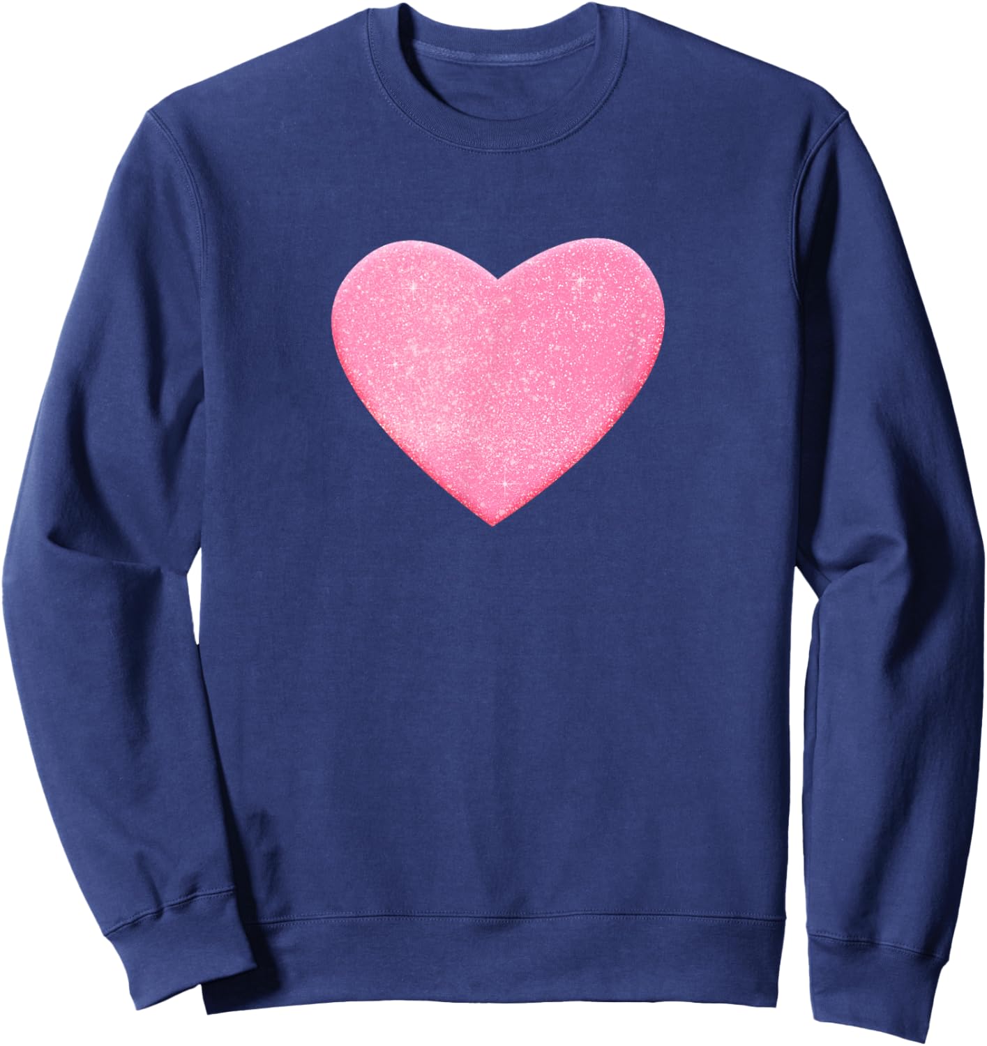 Valentines Pink Heart Sweatshirt - Sweatshirt | Navy