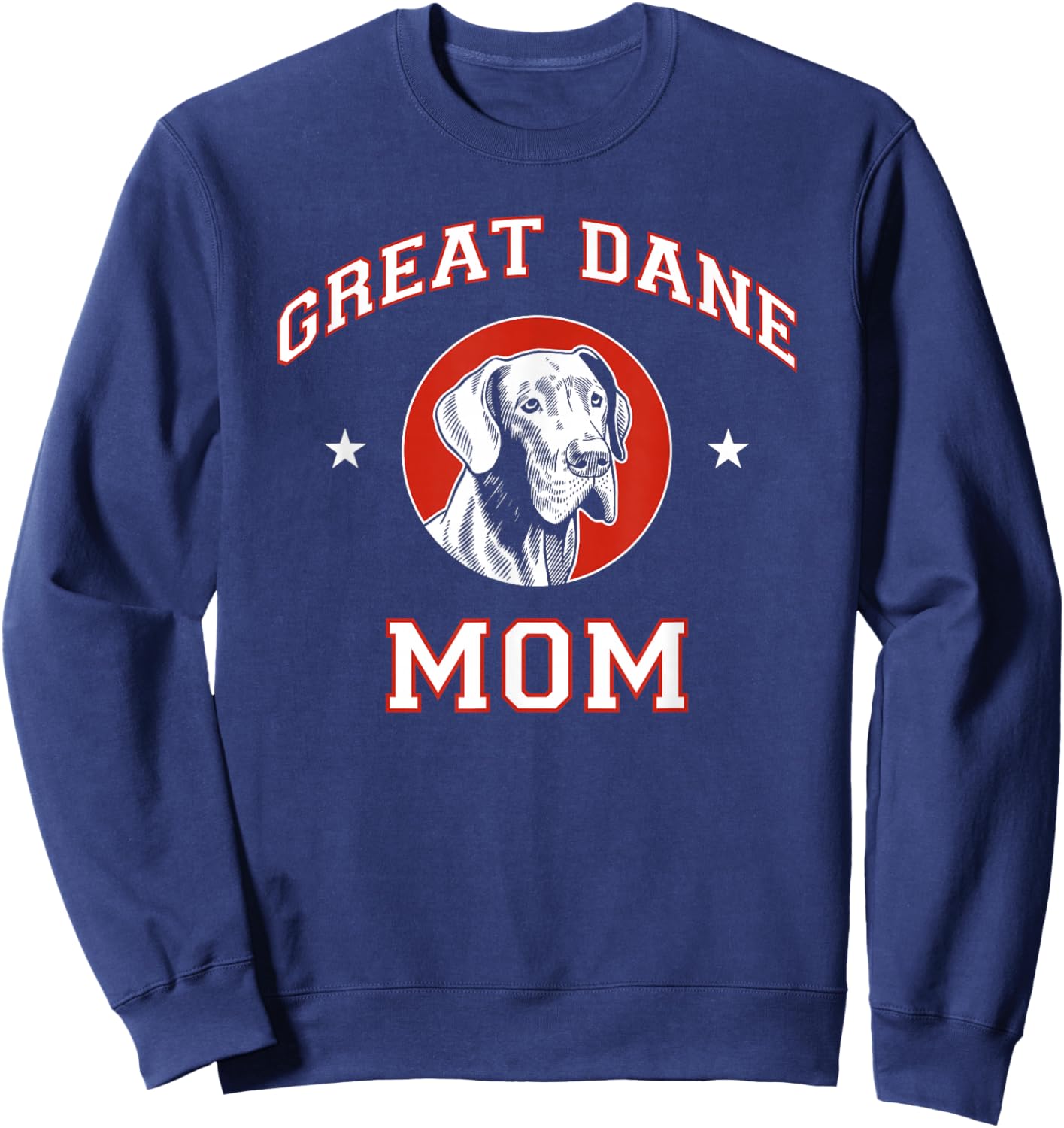 Great Dane Mom Dog Mother Sweatshirt - Sweatshirt | Navy