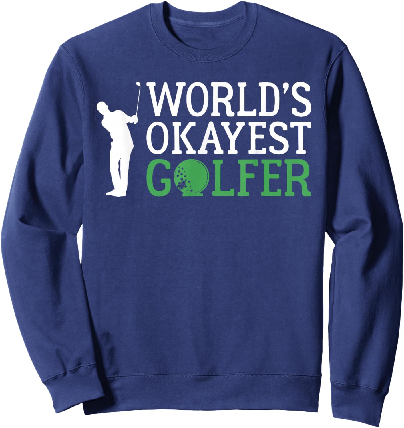 Golfer Gifts & Accessories -Adults Black Small Classic Fit Short Sleeve Sweatshirt - Sweatshirt | Navy