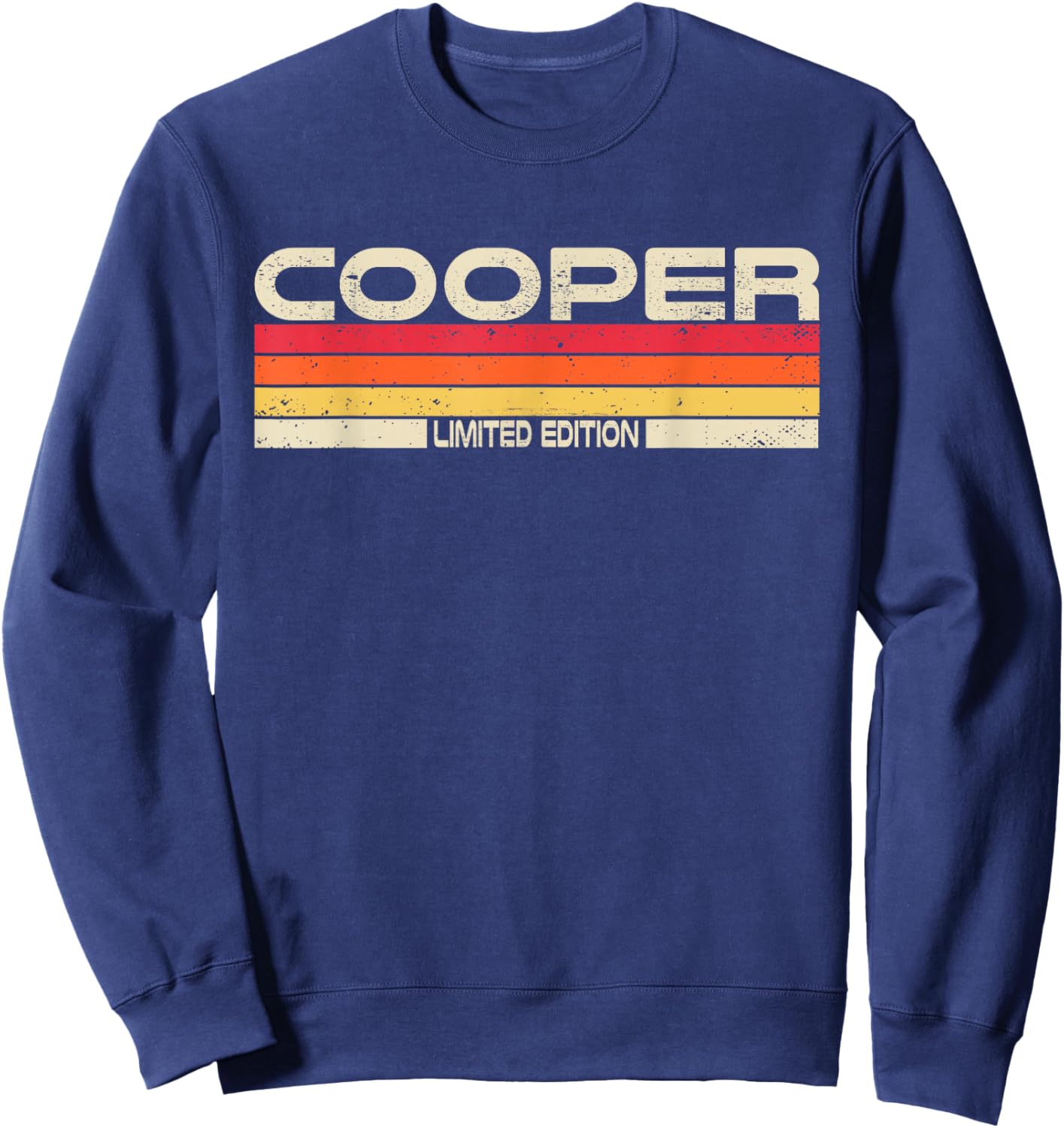 Cooper Surname Birthday Family Reunion 80s 90s Sunset Sweatshirt - Sweatshirt | Navy