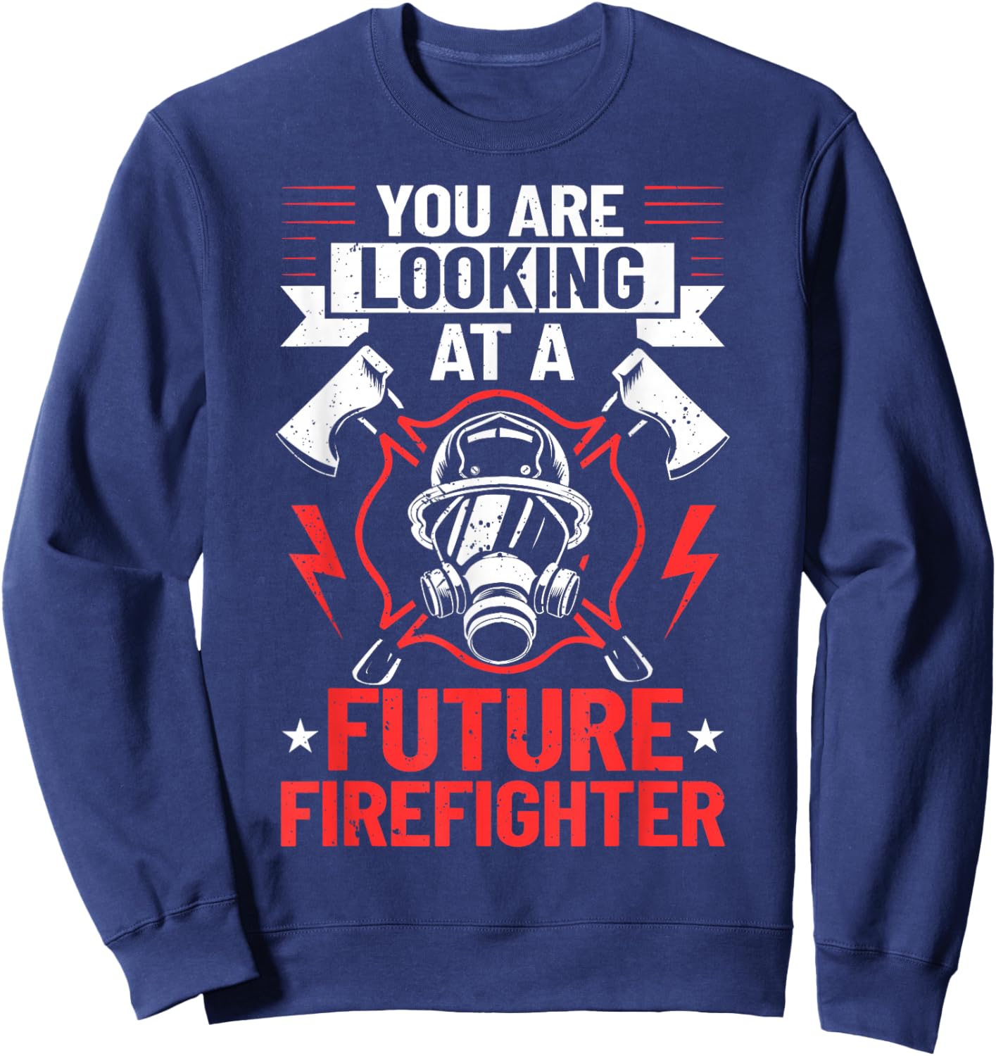 Firefighter Costume Firefighter Outfit Future Firefighter Sweatshirt - Sweatshirt | Navy