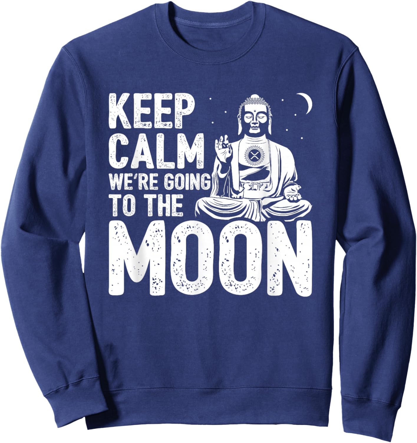 XRP Cryptocurrency - XRP To The Moon - Crypto Currency - XRP Sweatshirt - Sweatshirt | Navy