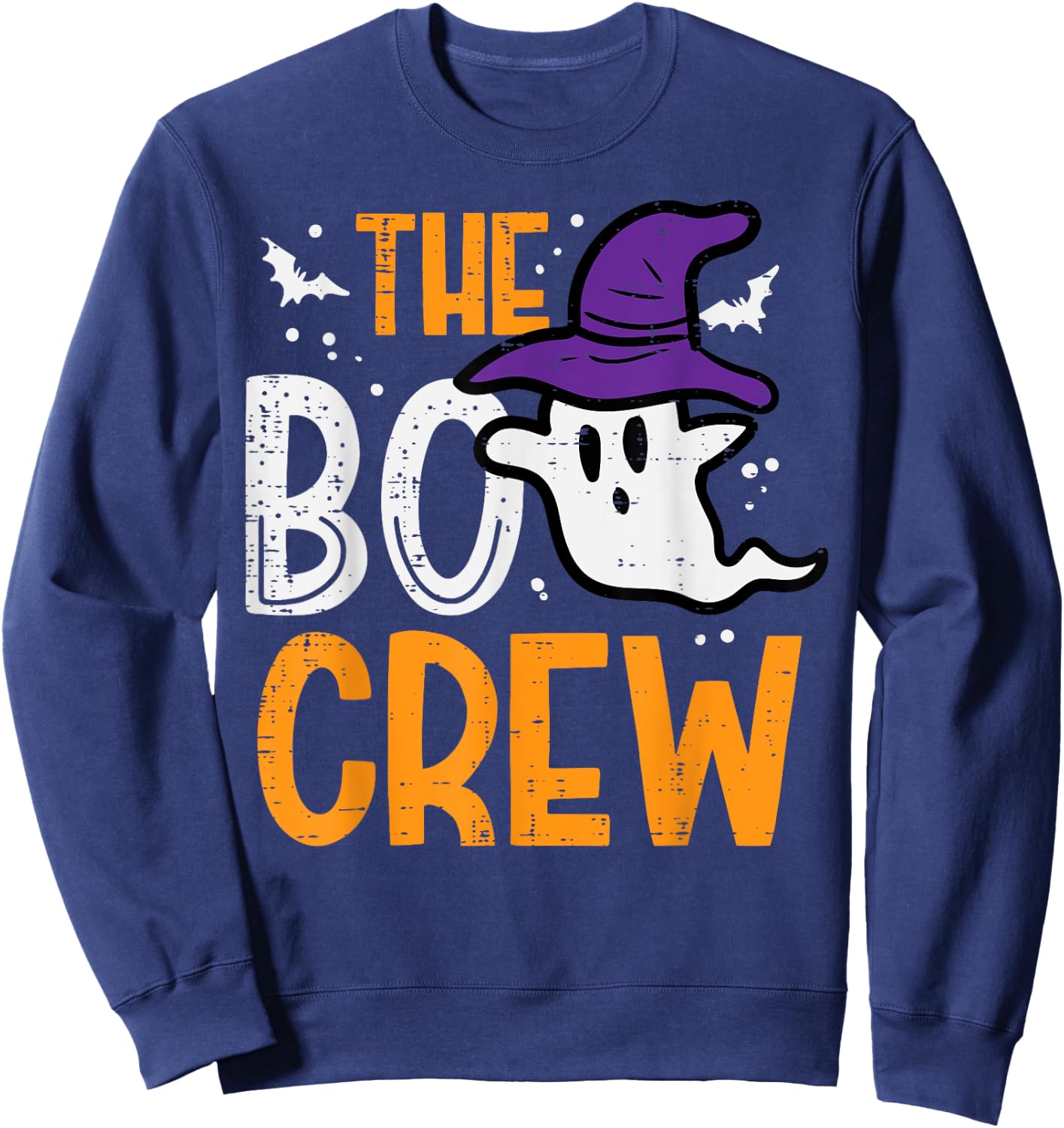 Halloween Ghost The Boo Crew Costume Matching Women Kids Men Sweatshirt - Sweatshirt | Navy
