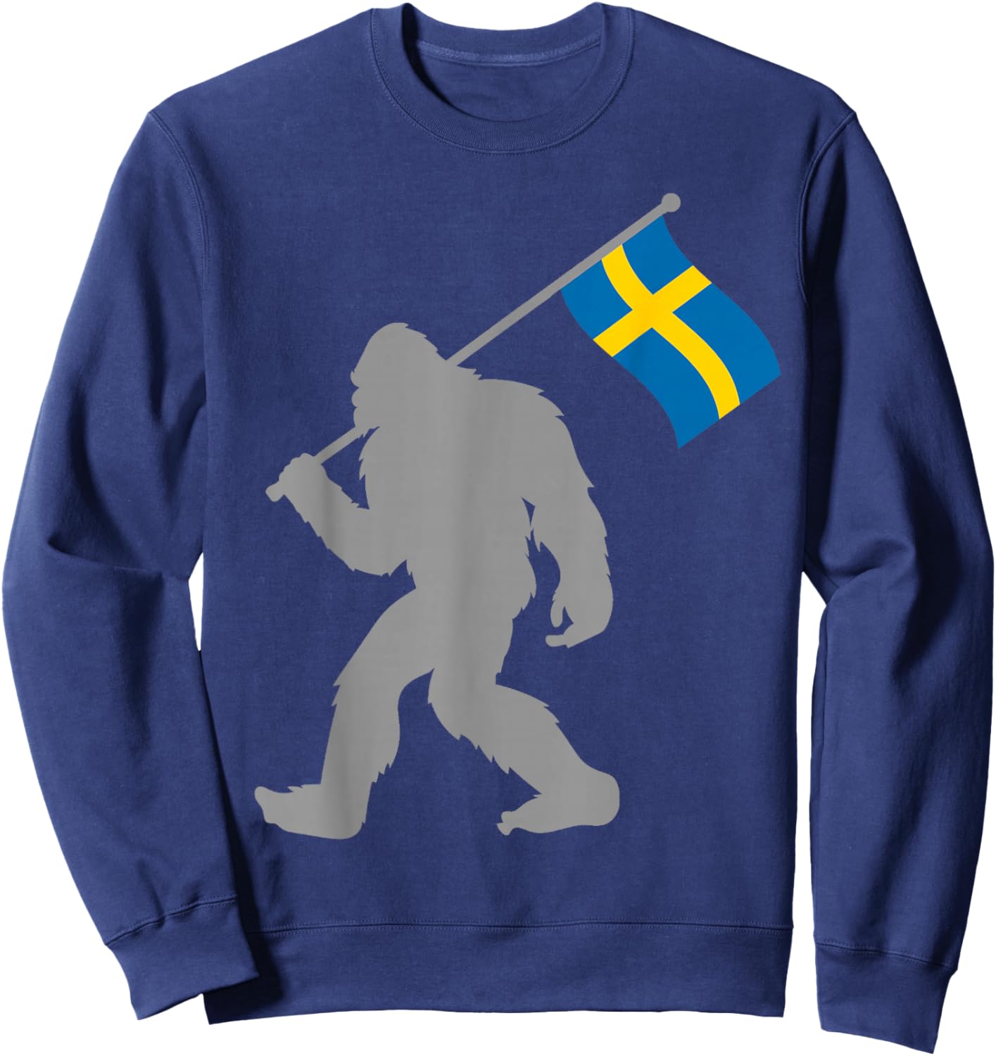 Sverige or Swedish Flag on Sweden Flag Sweatshirt - Sweatshirt | Navy