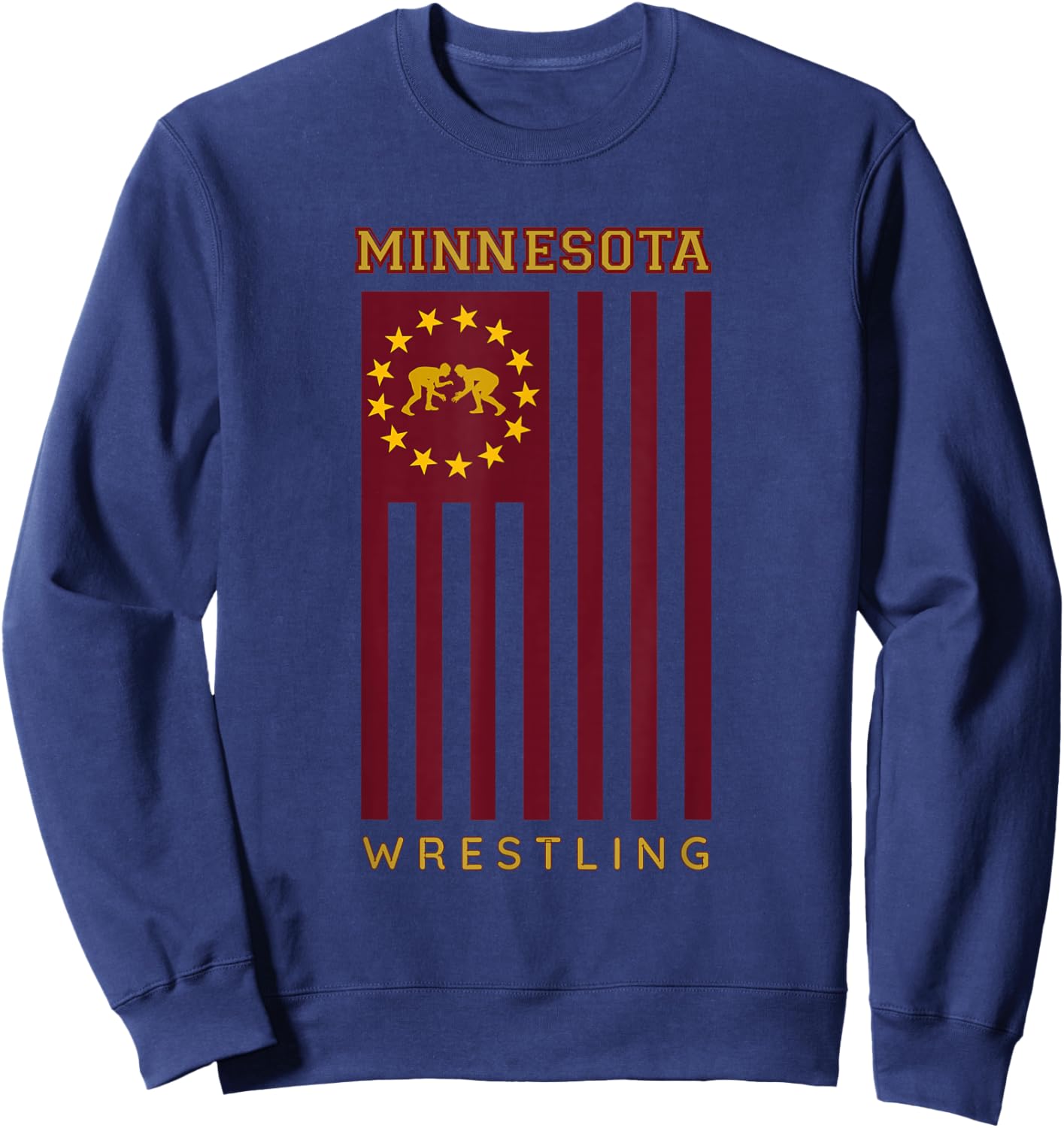 Gopher State USA Flag Freestyle Wrestler Minnesota Sweatshirt - Sweatshirt | Navy