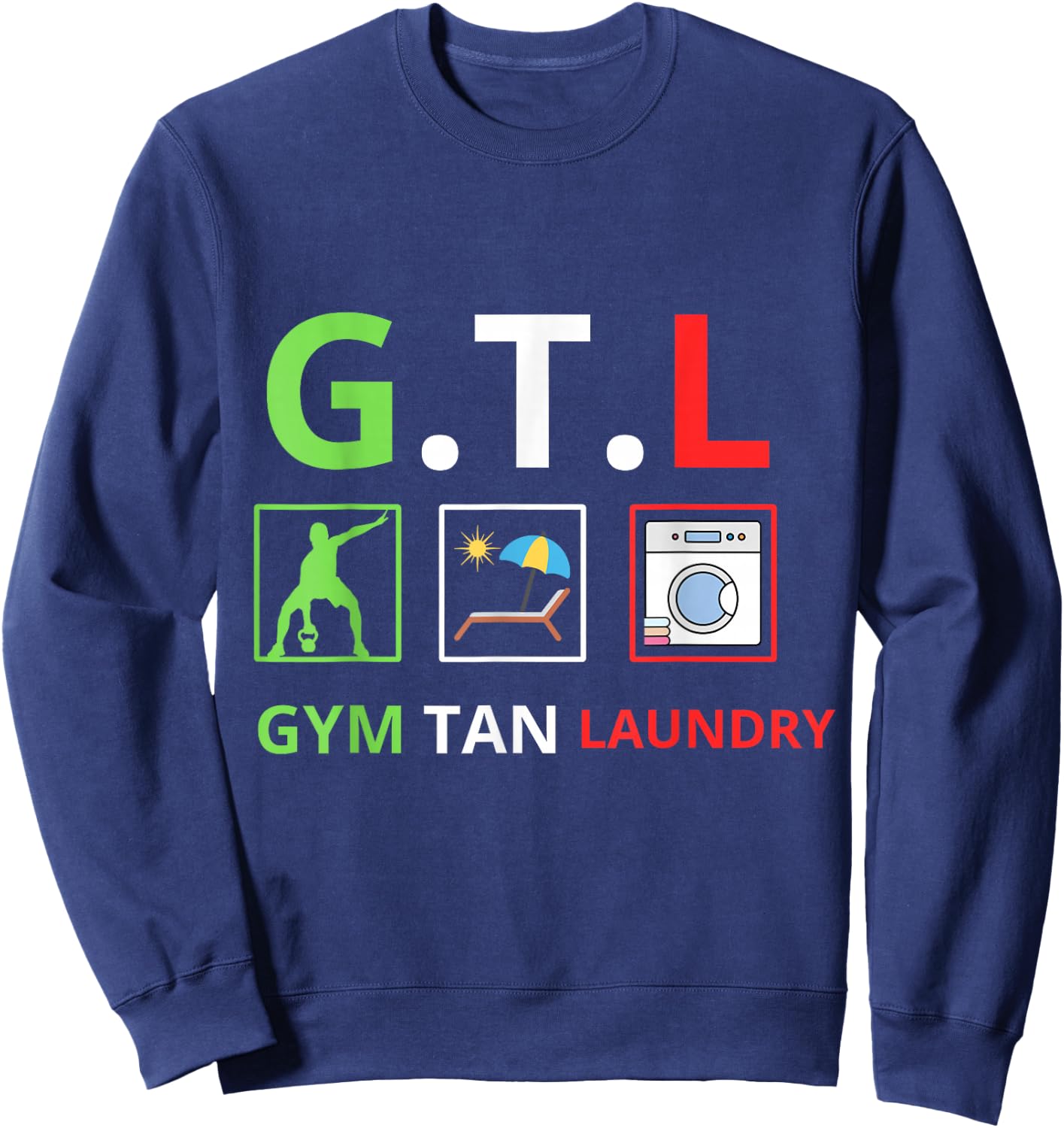 Gym Tan Laundry GTL New Jersey Garden NJ Shore Italian Flag Sweatshirt - Sweatshirt | Navy