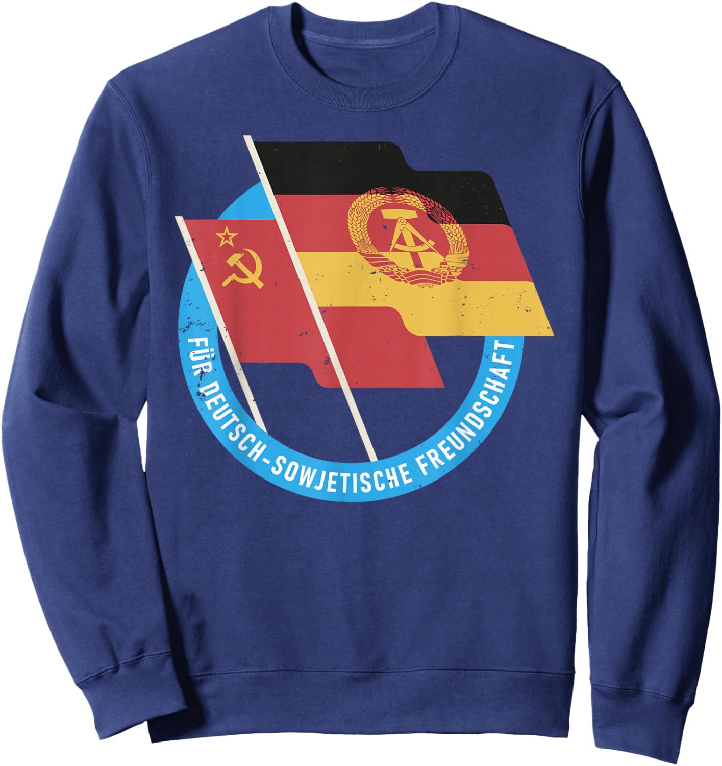DDR GDR East East Germany USSR Sweatshirt - Sweatshirt | Navy