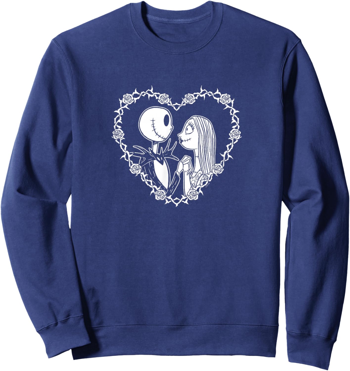 The Nightmare Before Christmas - Jack Sally Heart Sweatshirt - Sweatshirt | Navy