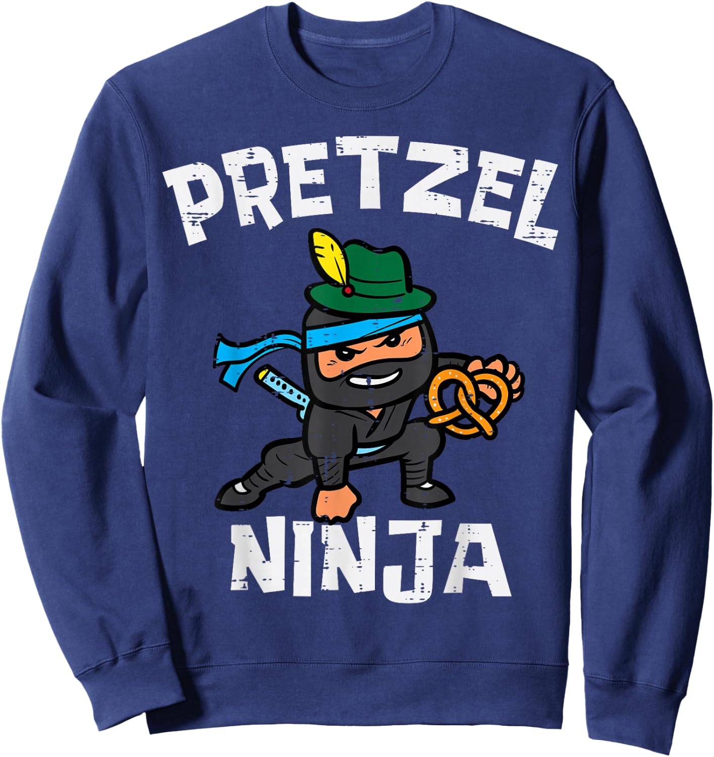 Oktoberfest Pretzel Ninja Cute German Boys Girls Kid Toddler Sweatshirt - Sweatshirt | Navy
