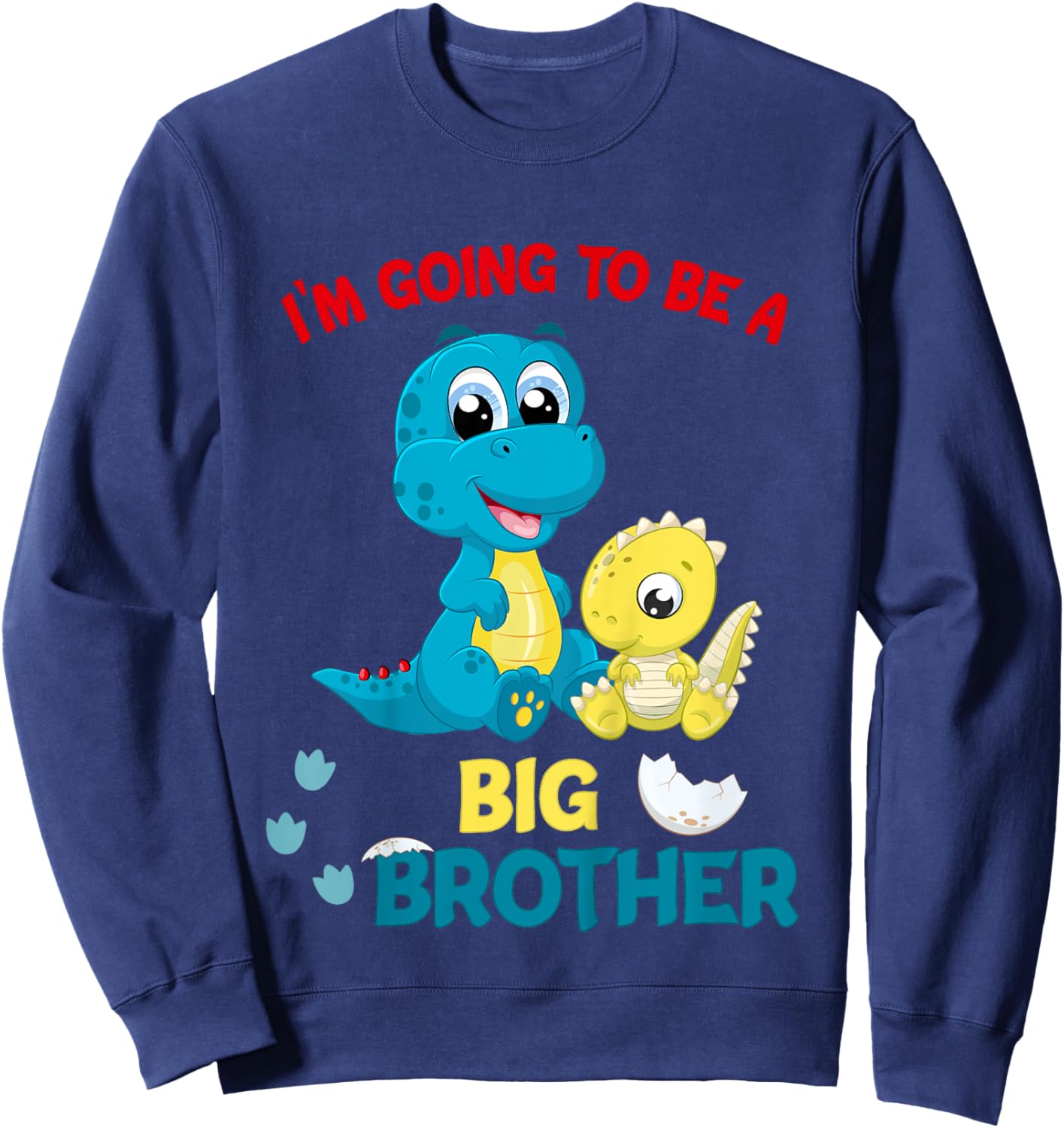 Kids I'm Going to be a Big Brother 2025 Announcing Pregnancy Sweatshirt - Sweatshirt | Navy