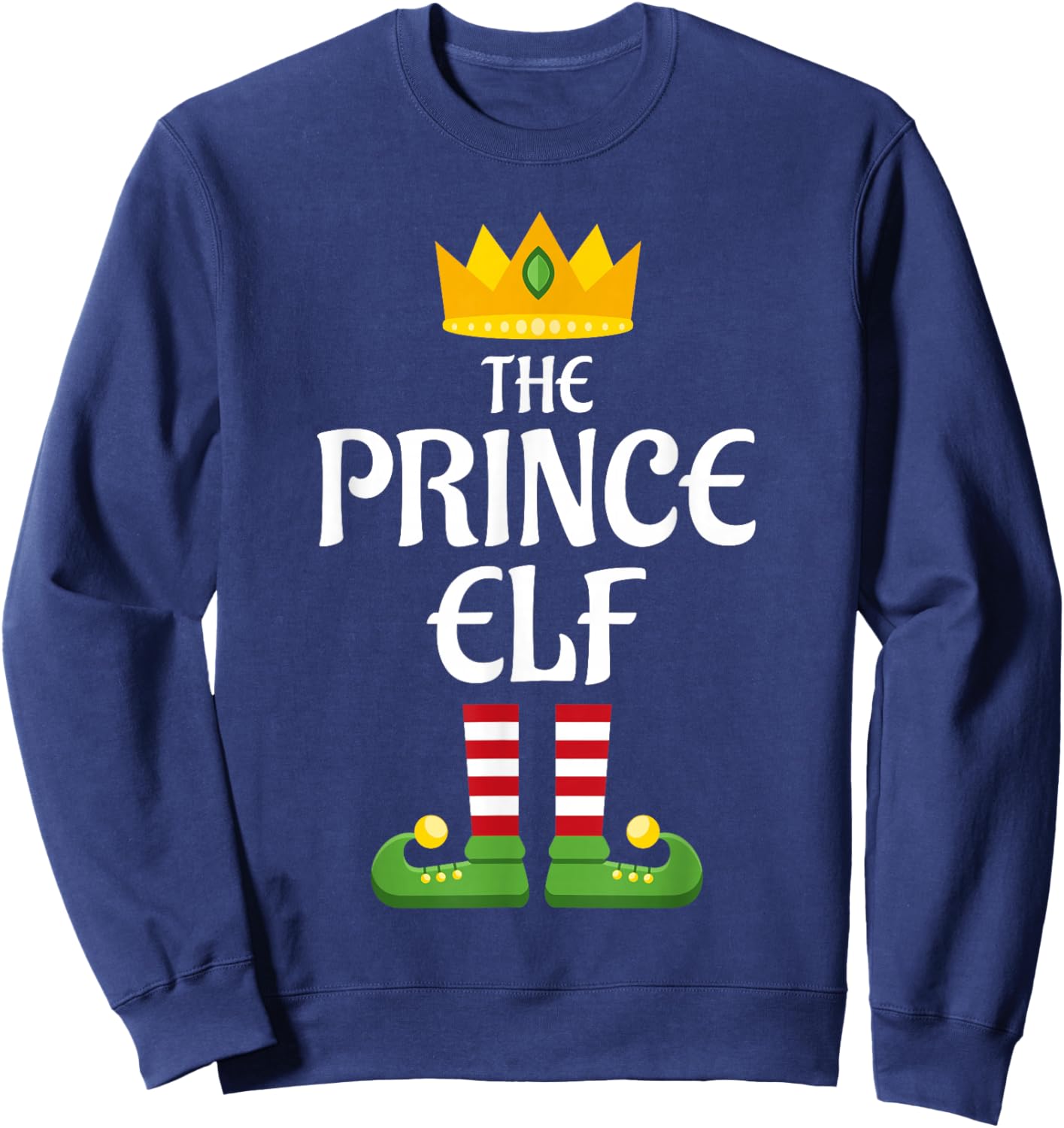 Prince Elf Family Matching Group Christmas Sweatshirt - Sweatshirt | Navy