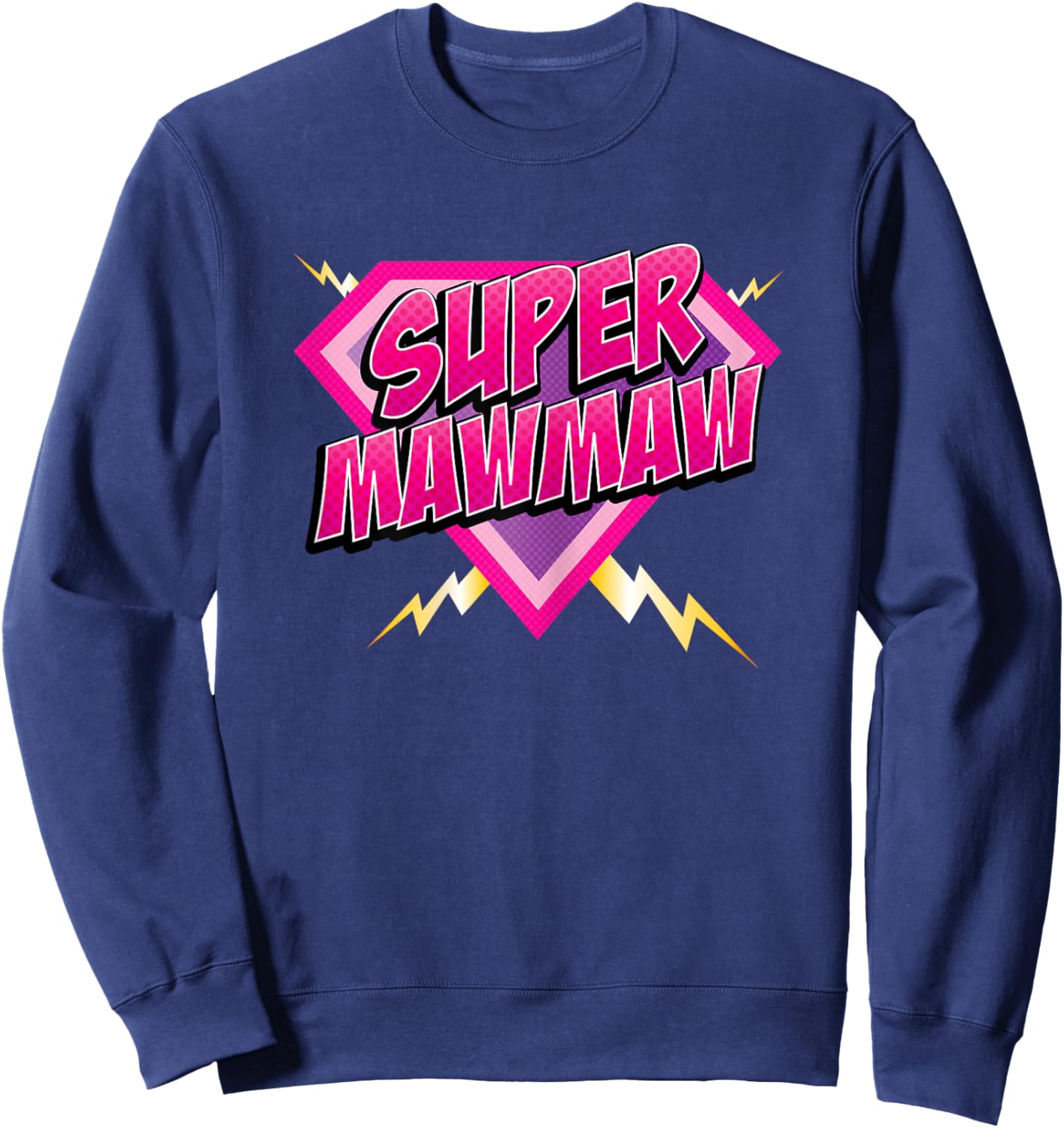 Super Mawmaw Superhero Grandmother Comic Book Women Sweatshirt - Sweatshirt | Navy
