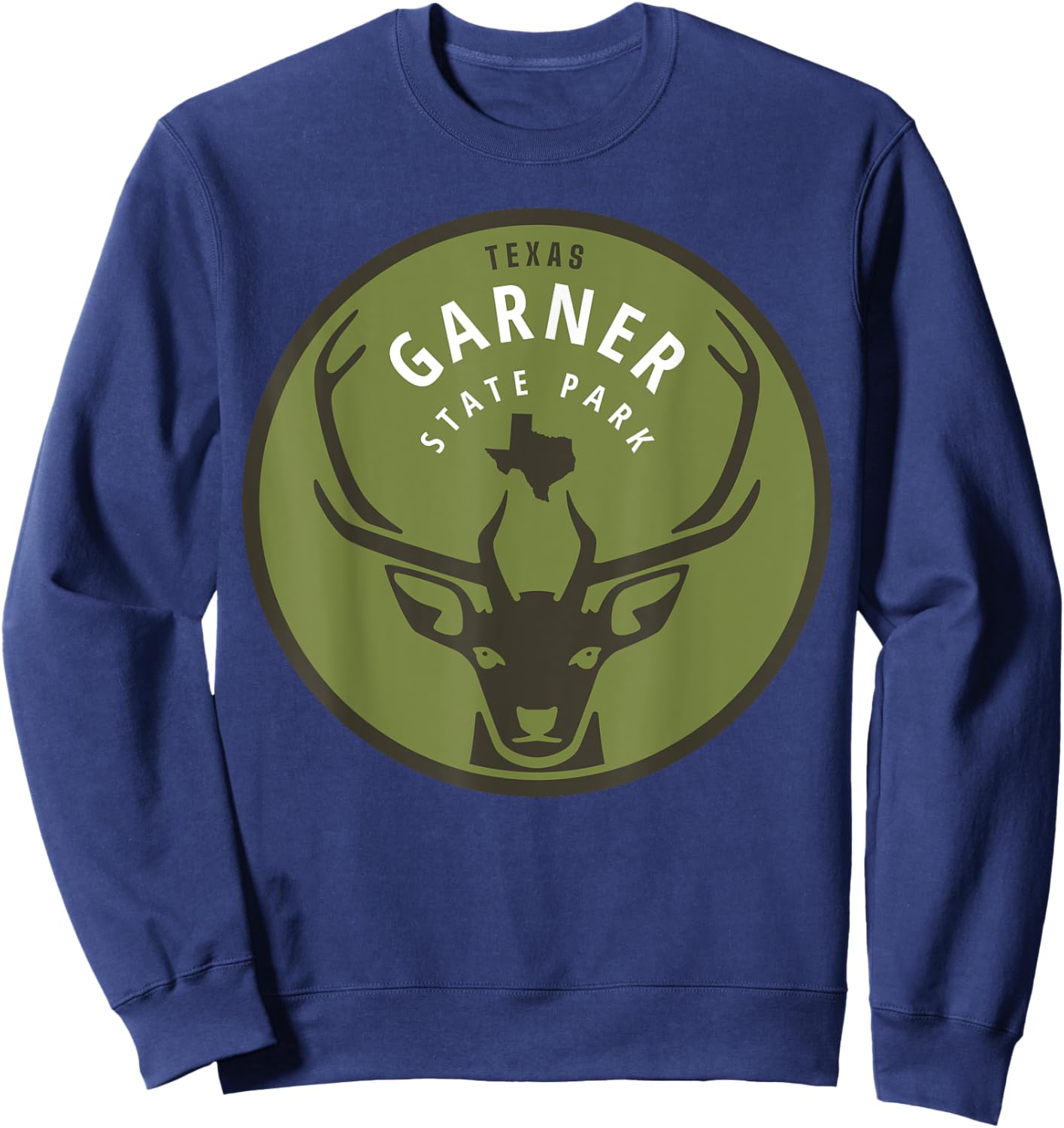 Garner State Park Texas TX Outdoors Deer Sweatshirt - Sweatshirt | Navy