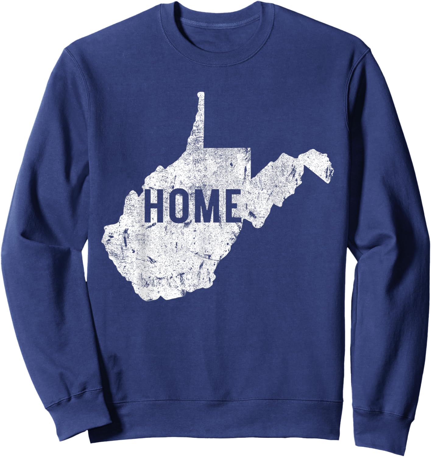 West Virginia Map Home WV Vintage Sweatshirt - Sweatshirt | Navy