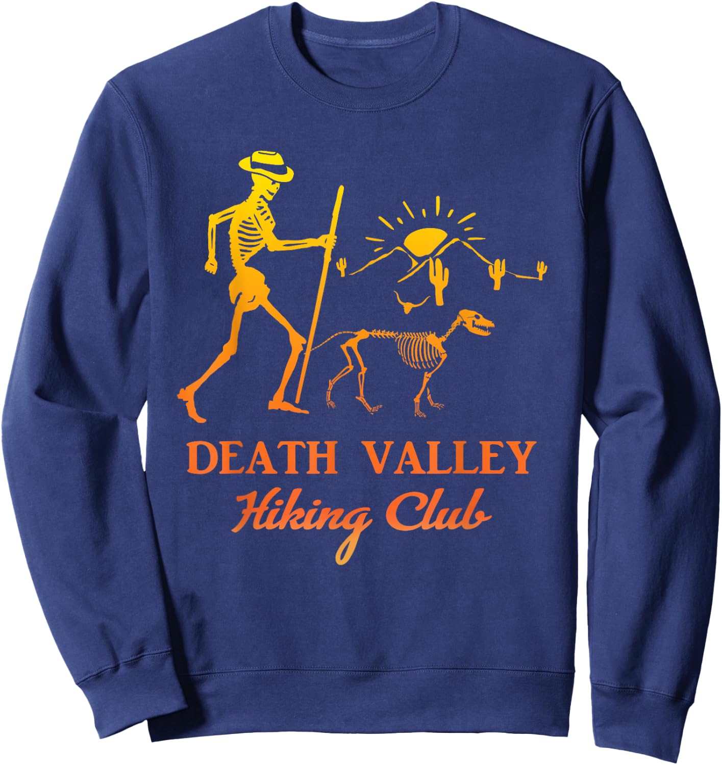 Death Valley Hiking Club Man and Dog Desert Outdoors Sweatshirt - Sweatshirt | Navy