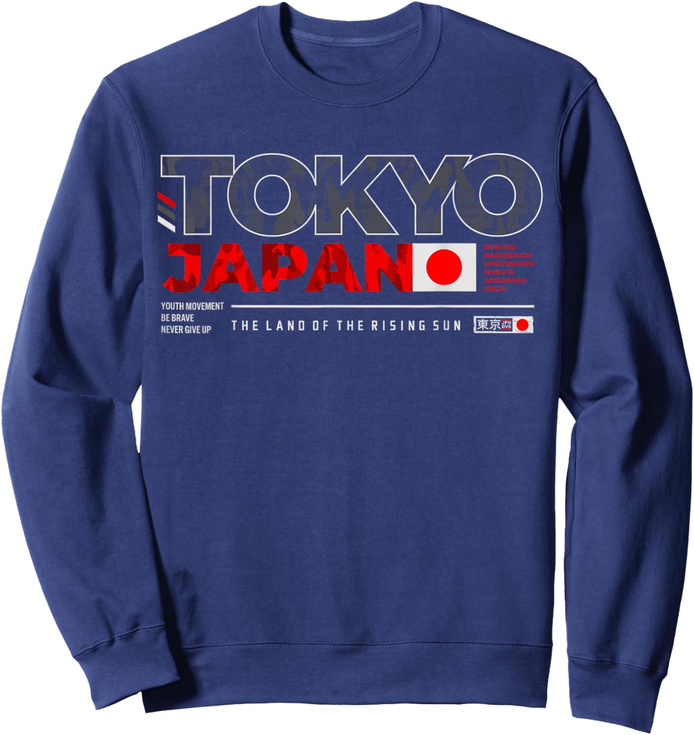 Tokyo Japan The Land of the Rising Sun Sweatshirt - Sweatshirt | Navy