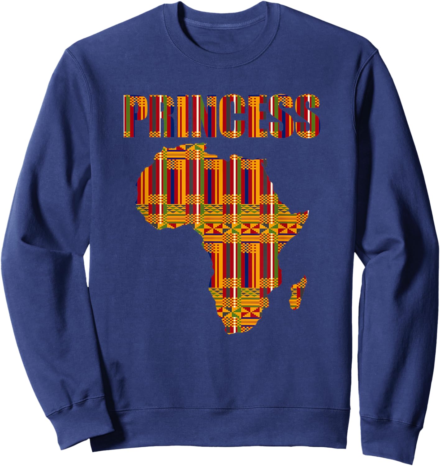 Africa Princess Kente Pattern Juneteenth Africa Princess Sweatshirt - Sweatshirt | Navy