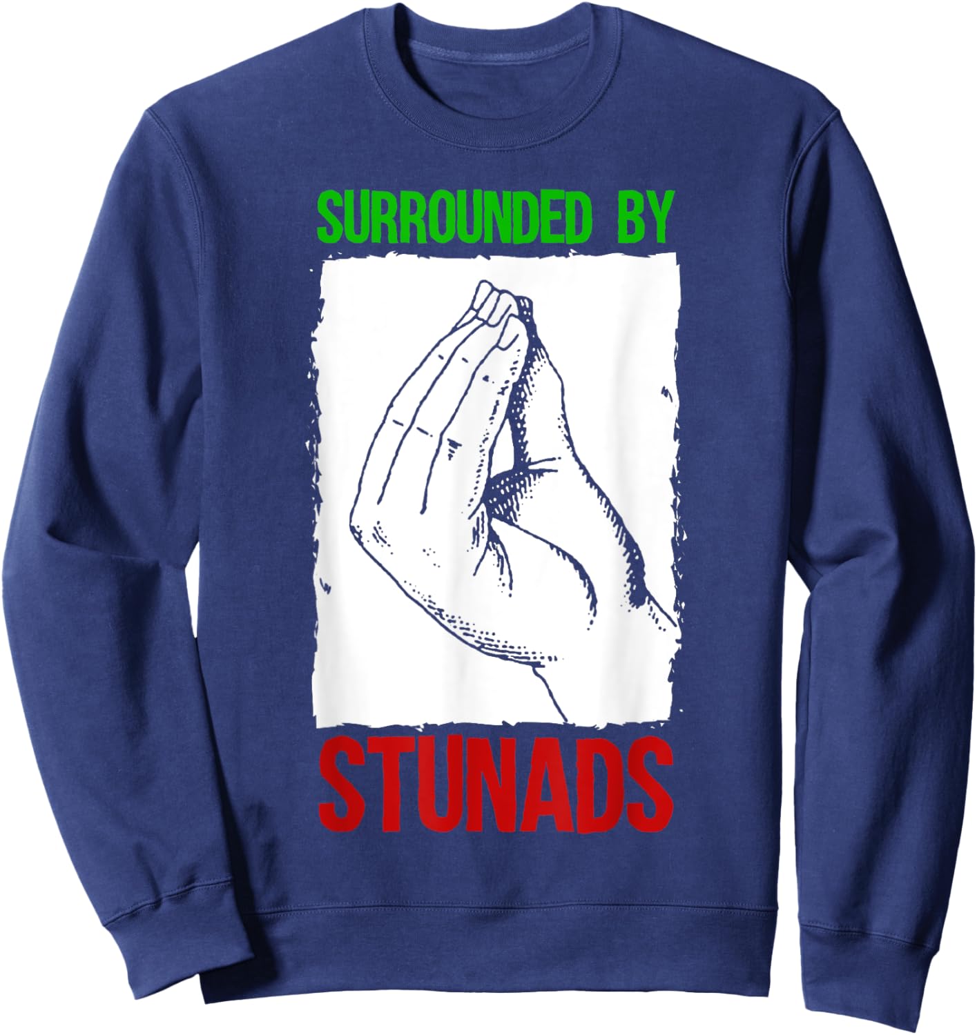 Funny Italian Design Men Women Italy Italian Hand Gesture Sweatshirt - Sweatshirt | Navy