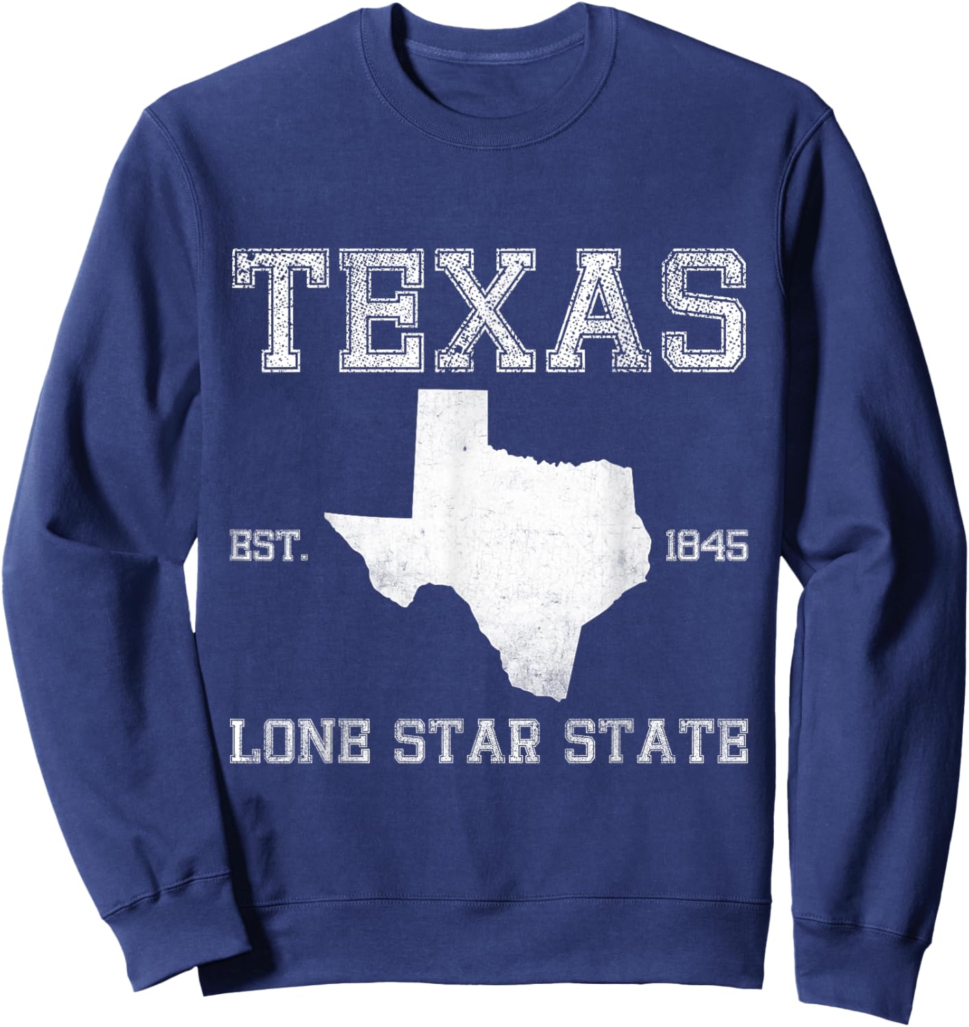 Texas Flag State US Vintage Longhorn Texas Retro Sweatshirt - Sweatshirt | Navy