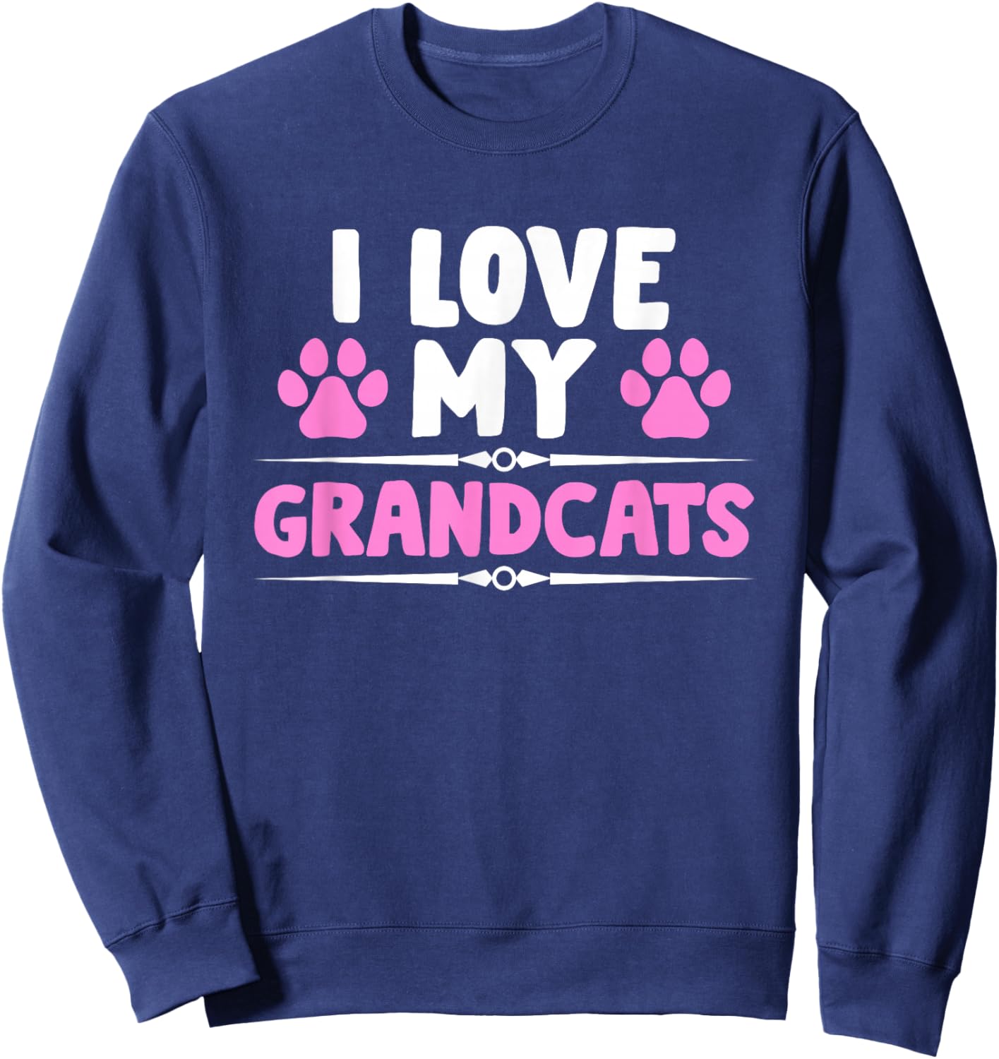 I love my Grandcats - Cat Lover Granddad Grandma Grandparent Sweatshirt - Sweatshirt | Navy