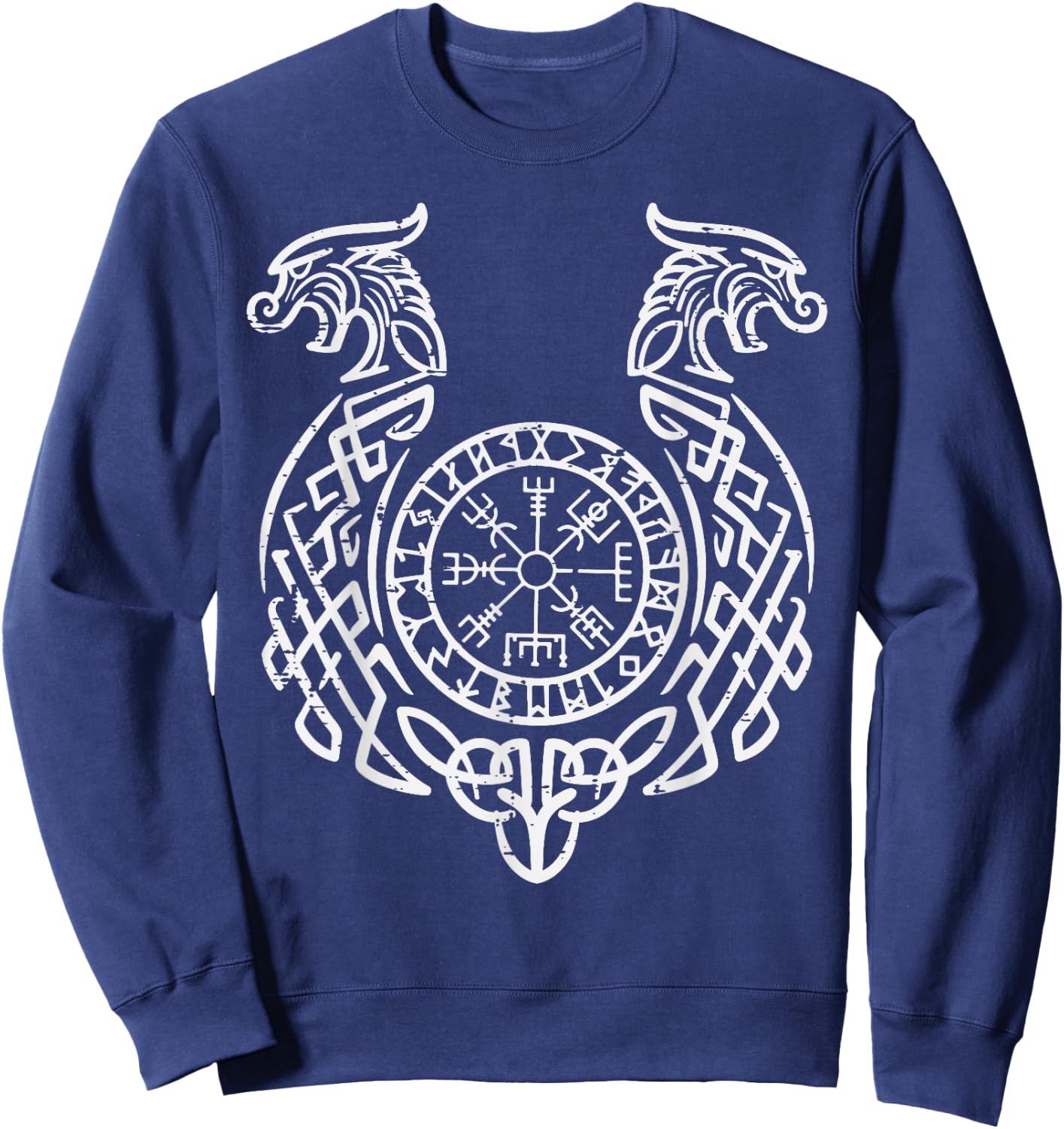 Viking Compass Helm Of Awe Norse Mythology Men Women Kids Sweatshirt - Sweatshirt | Navy