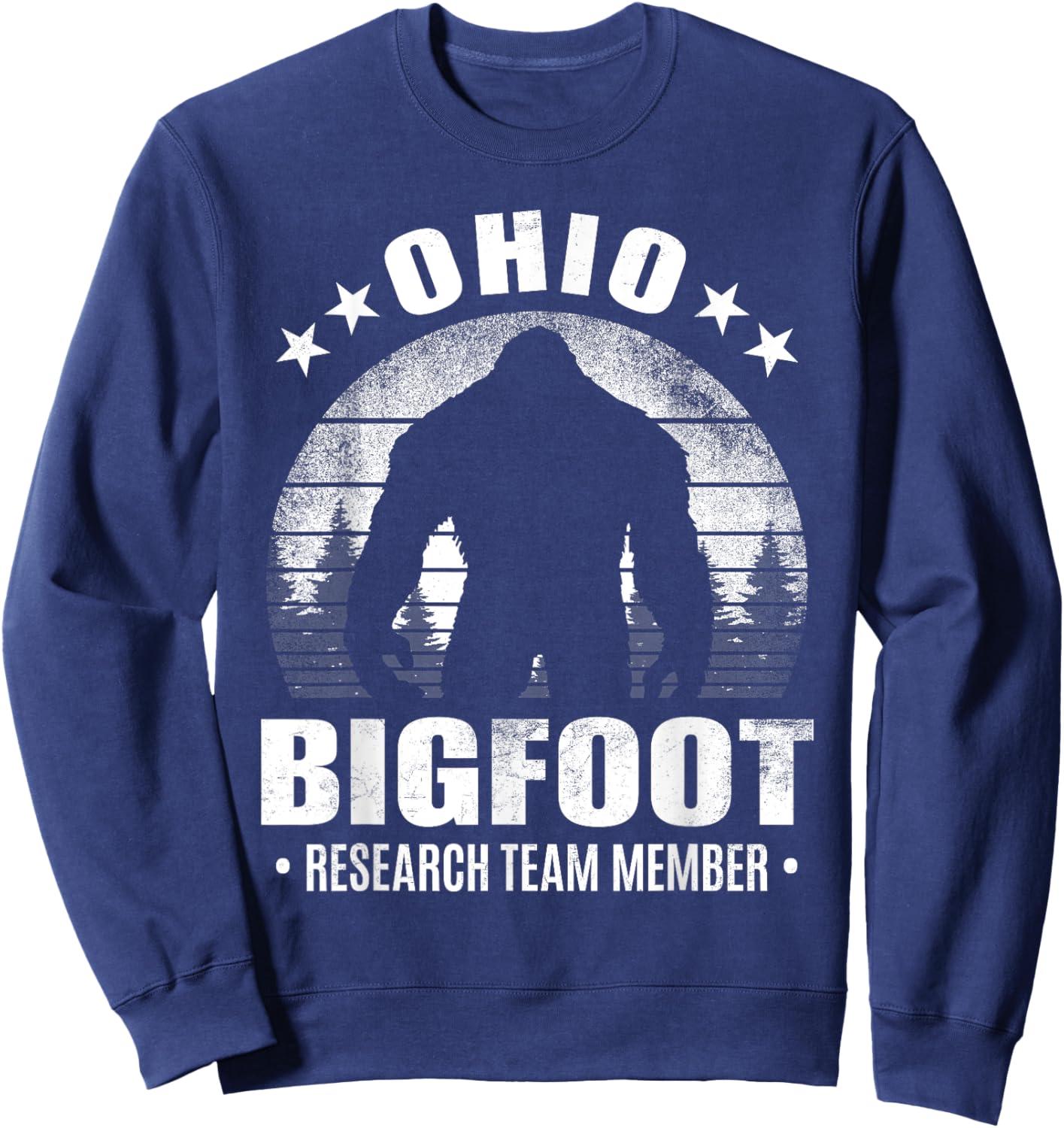 Ohio Bigfoot Research Team Member Sasquatch Sunset Sweatshirt - Sweatshirt | Navy