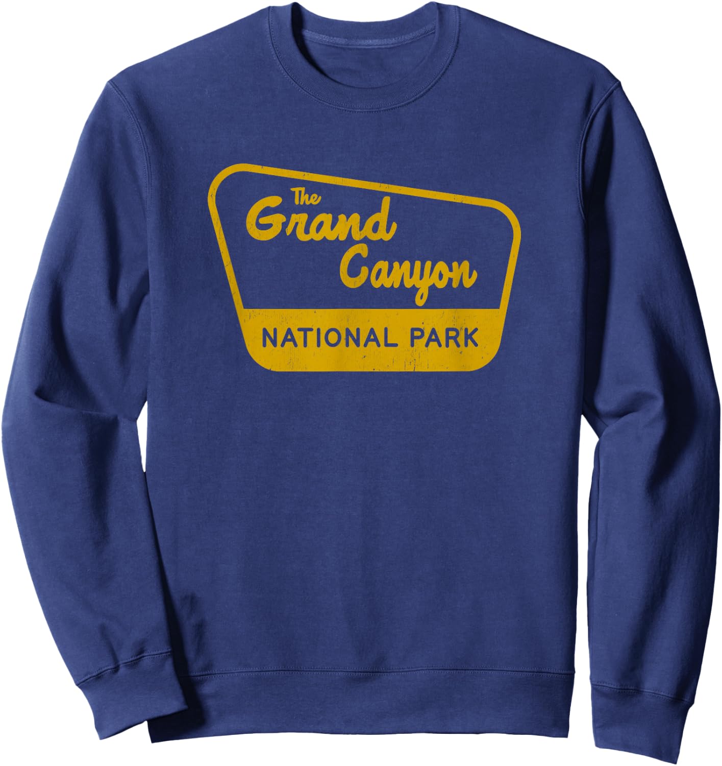Grand Canyon National Park Vintage Inspired Sign Graphic Sweatshirt - Sweatshirt | Navy