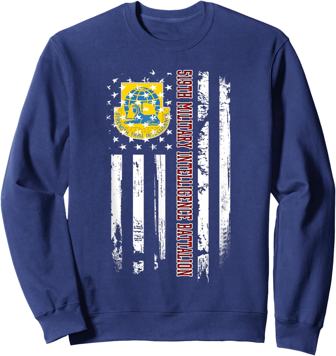 519th Military Intelligence Battalion Veteran Day Christmas Sweatshirt - Sweatshirt | Navy