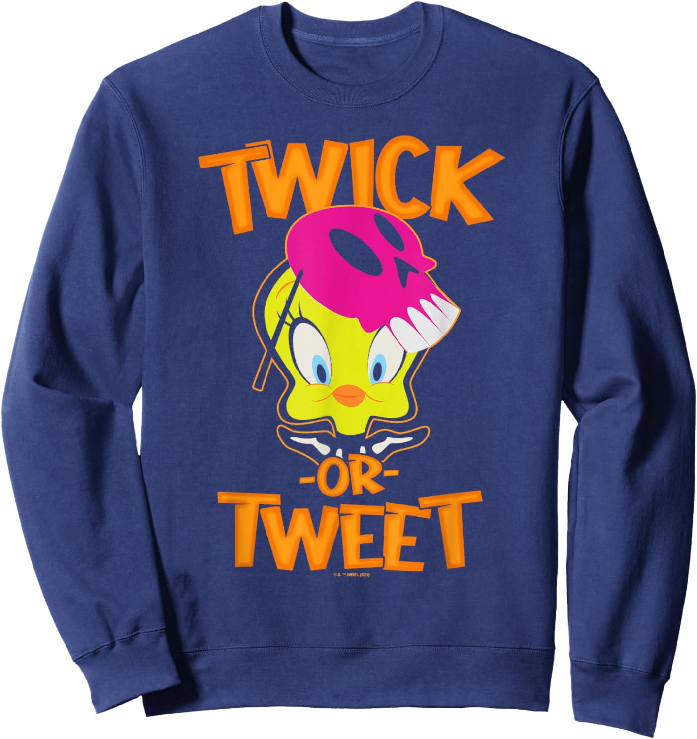 Looney Tunes Halloween Tweety Bird Twick Or Tweet Sweatshirt - Sweatshirt | Navy